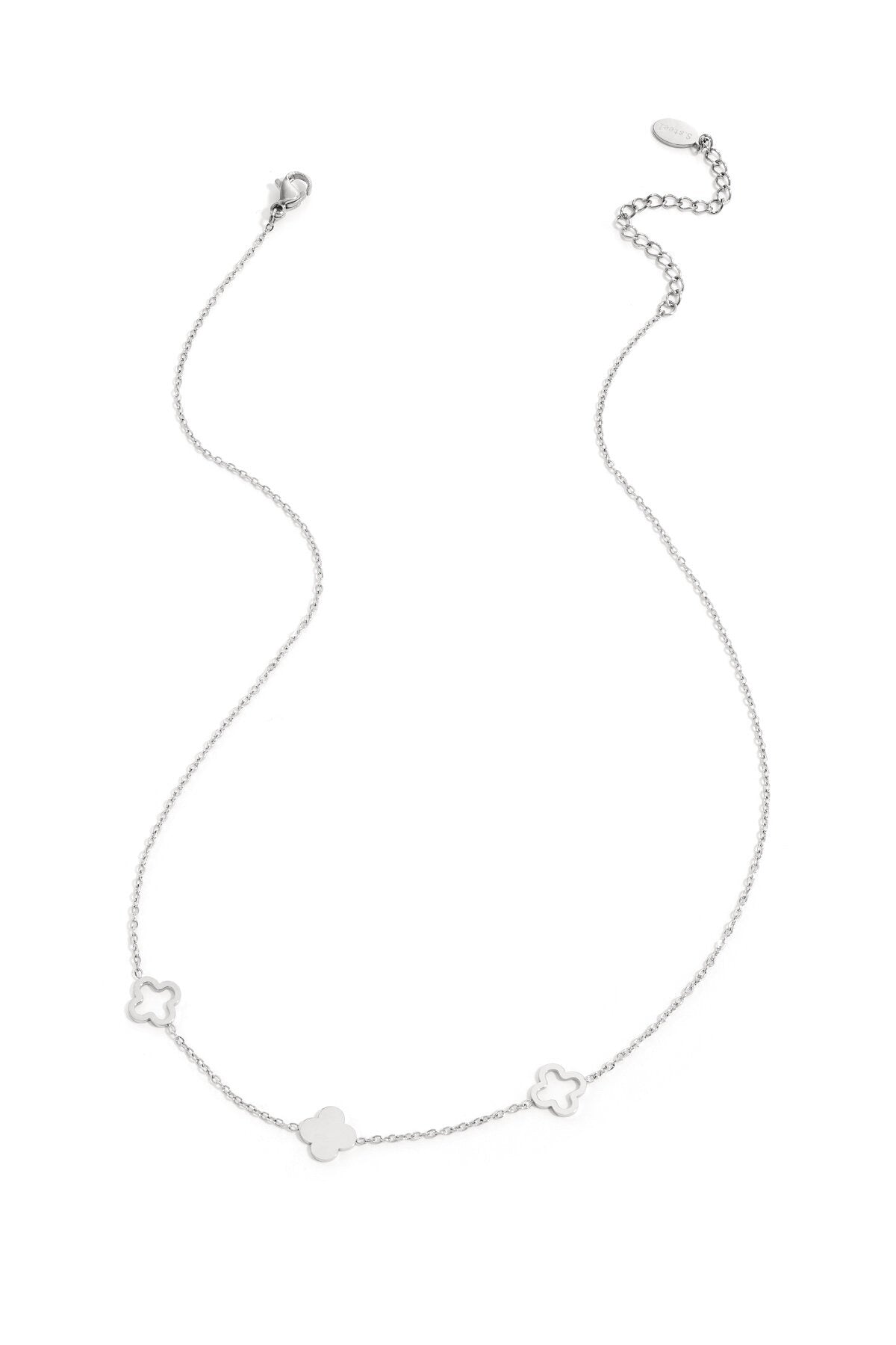 Klaverketting zilver