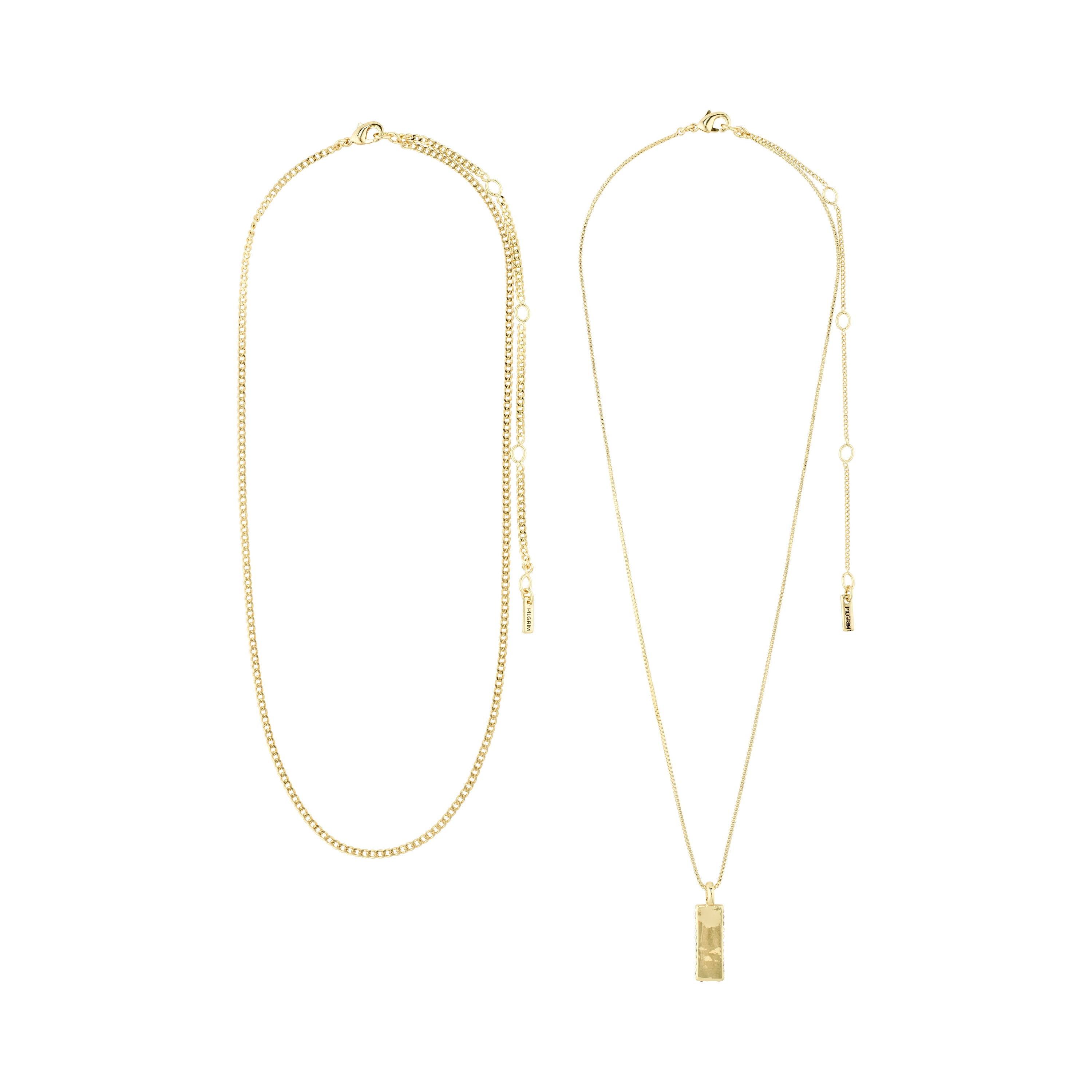 STAR gerecyclede ketting, 2-in-1-set, verguld