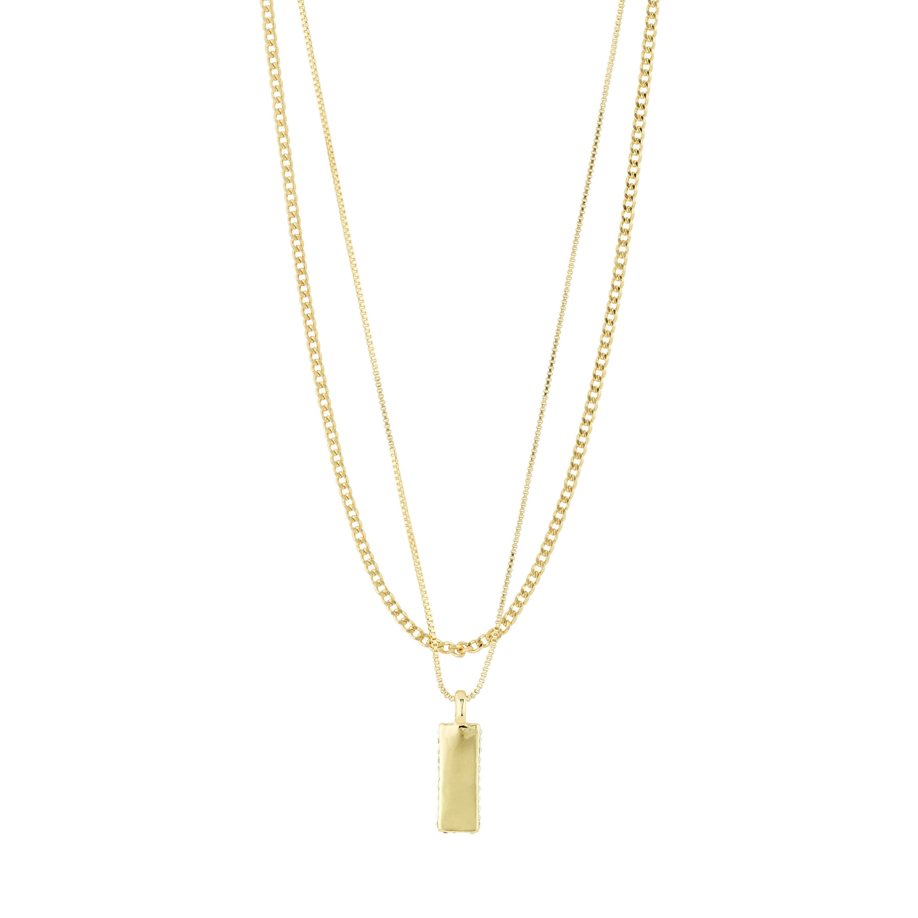 STAR gerecyclede ketting, 2-in-1-set, verguld