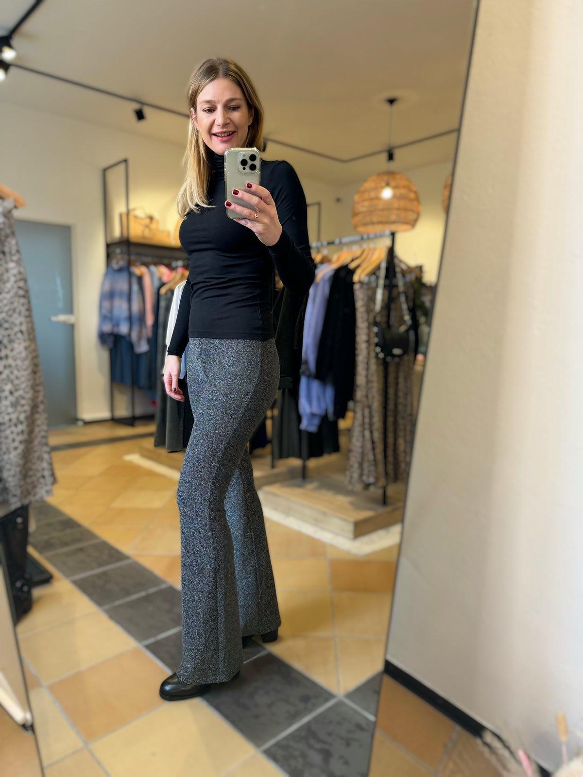 Broek Baely Zwart/Zilver