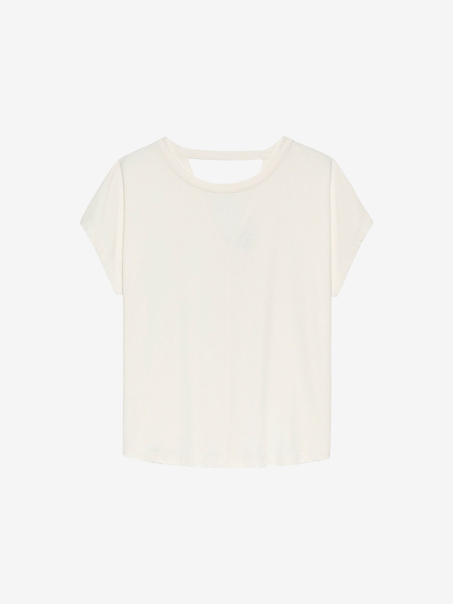 Tshirt with open back detail Egret