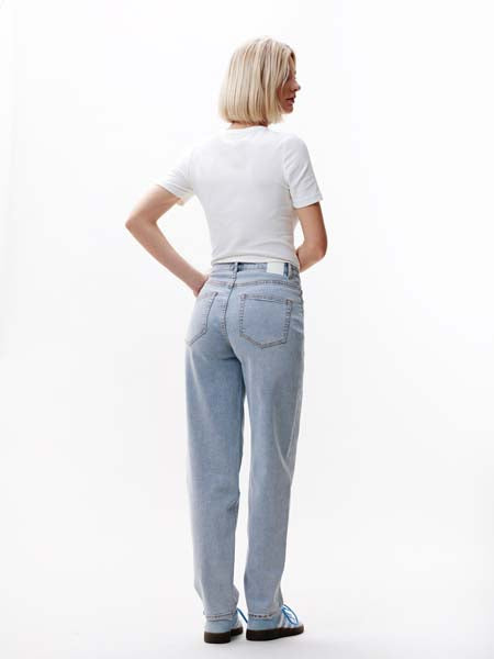 Ribbed Tee Off White  (kurzärmelig)