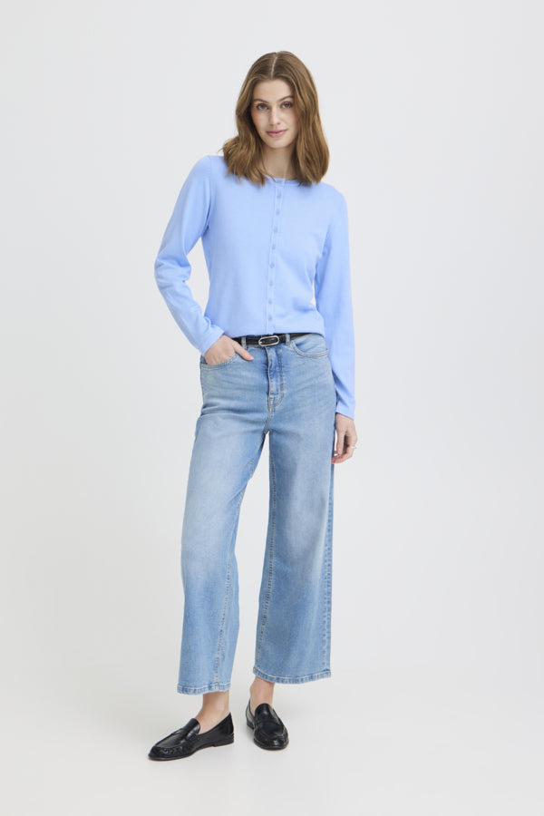 IHLULS O-NECK Cardigan Powder Blue