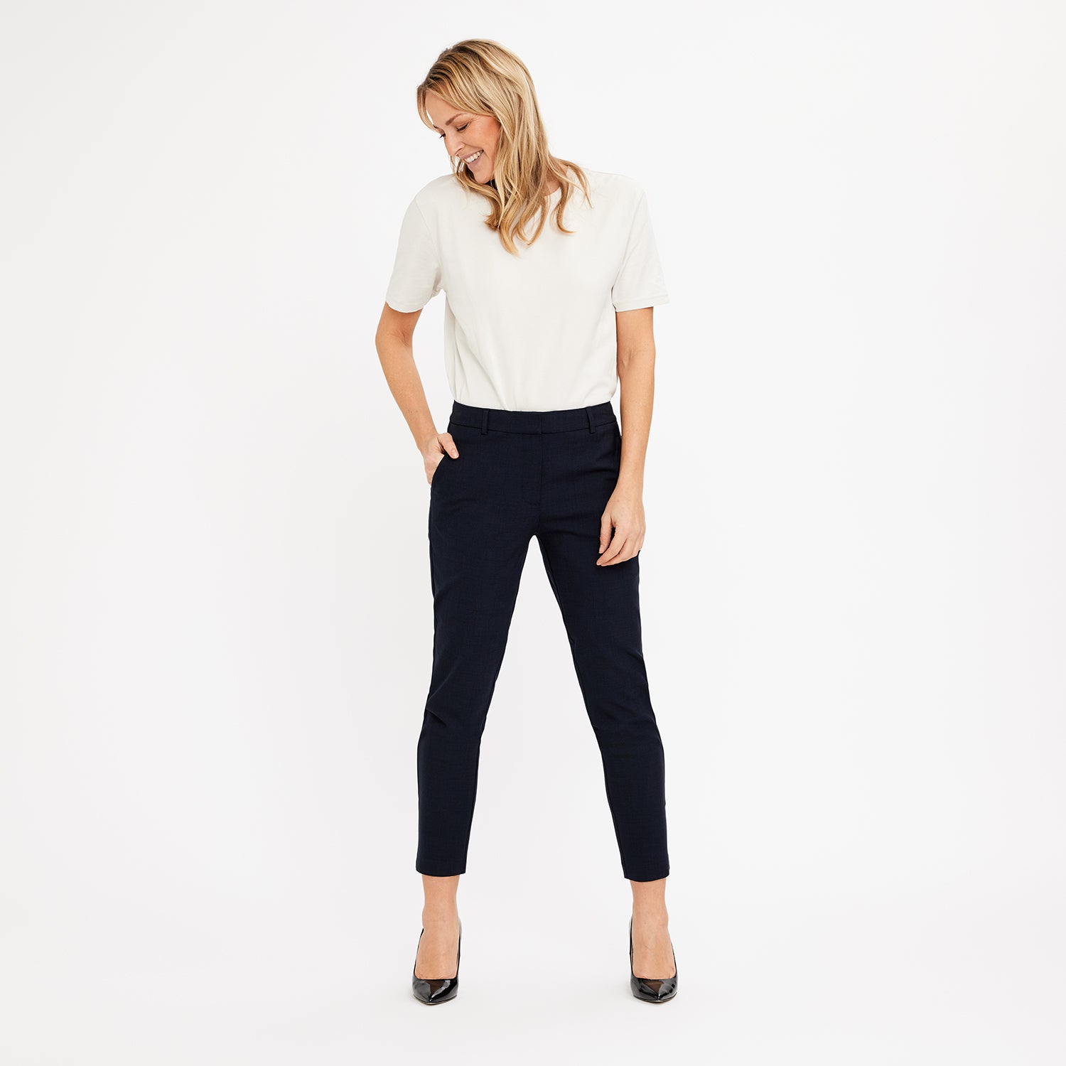 Broek Kylie Crop Midnight