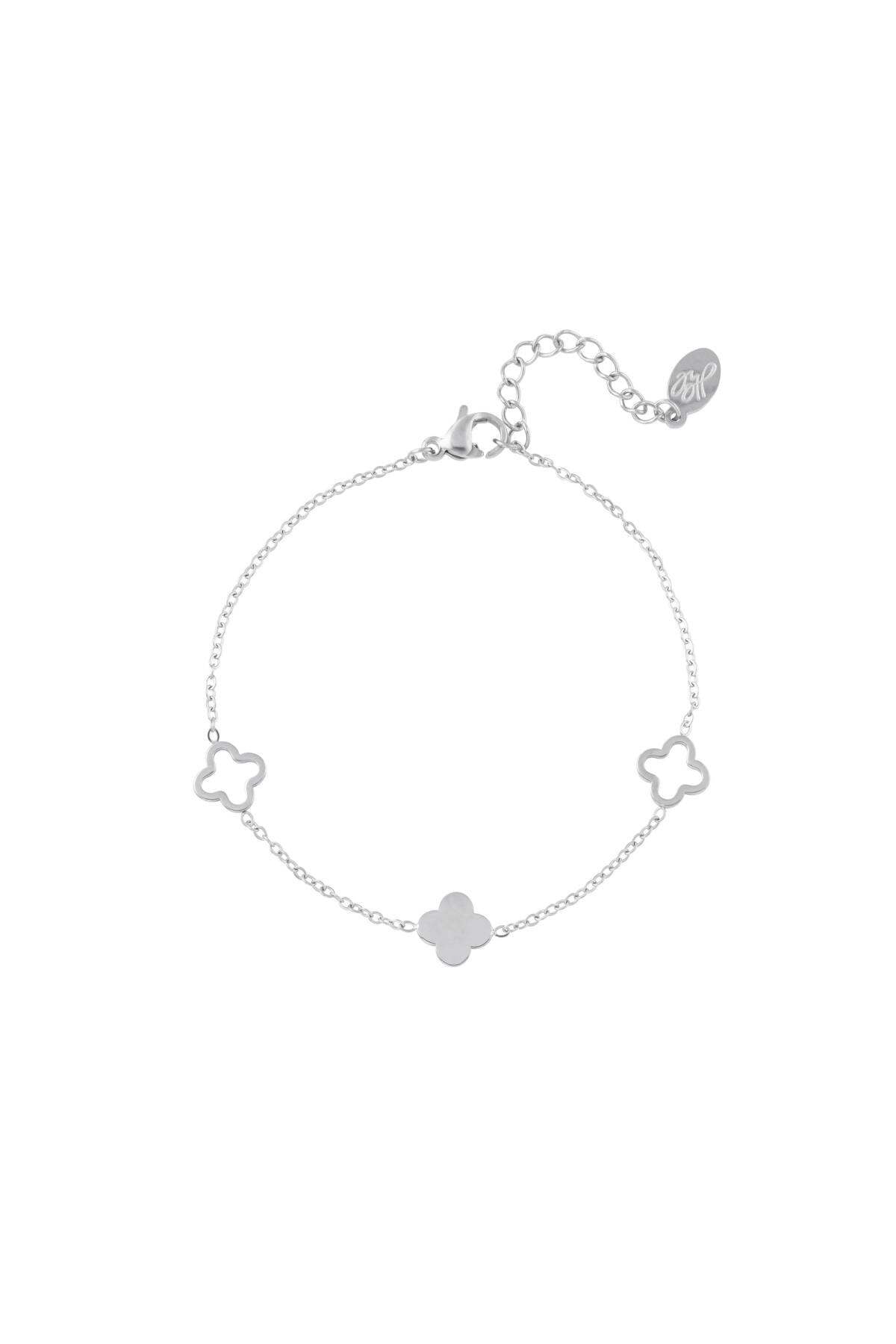 Armband Kleeblätter klein Silber