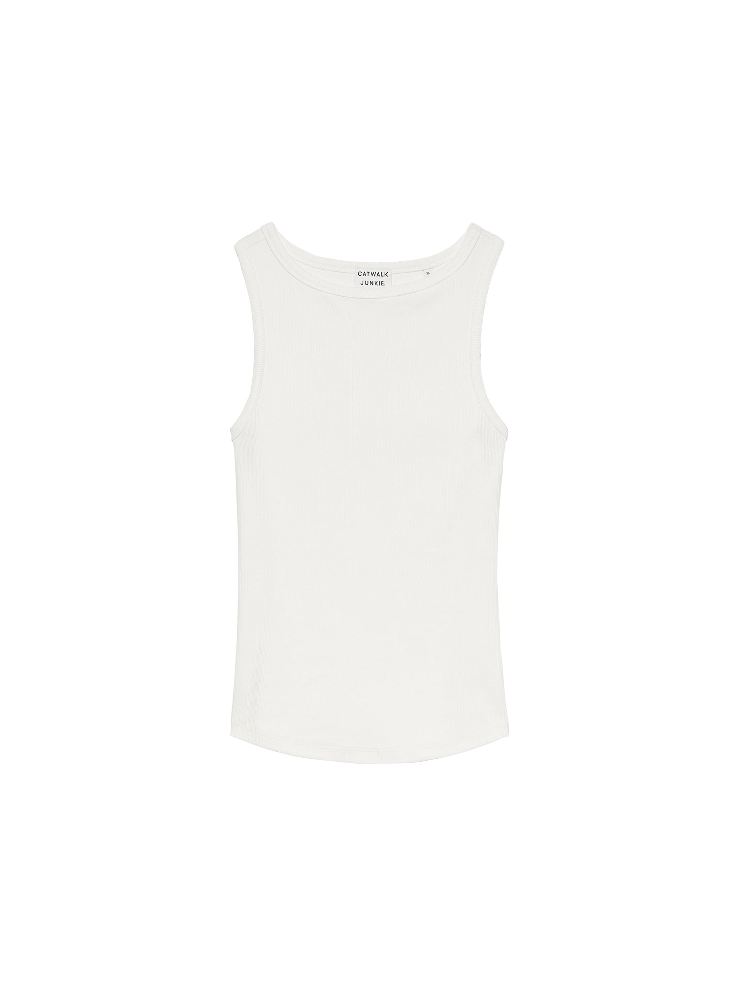 Klassieke geribde singlet Gebroken wit