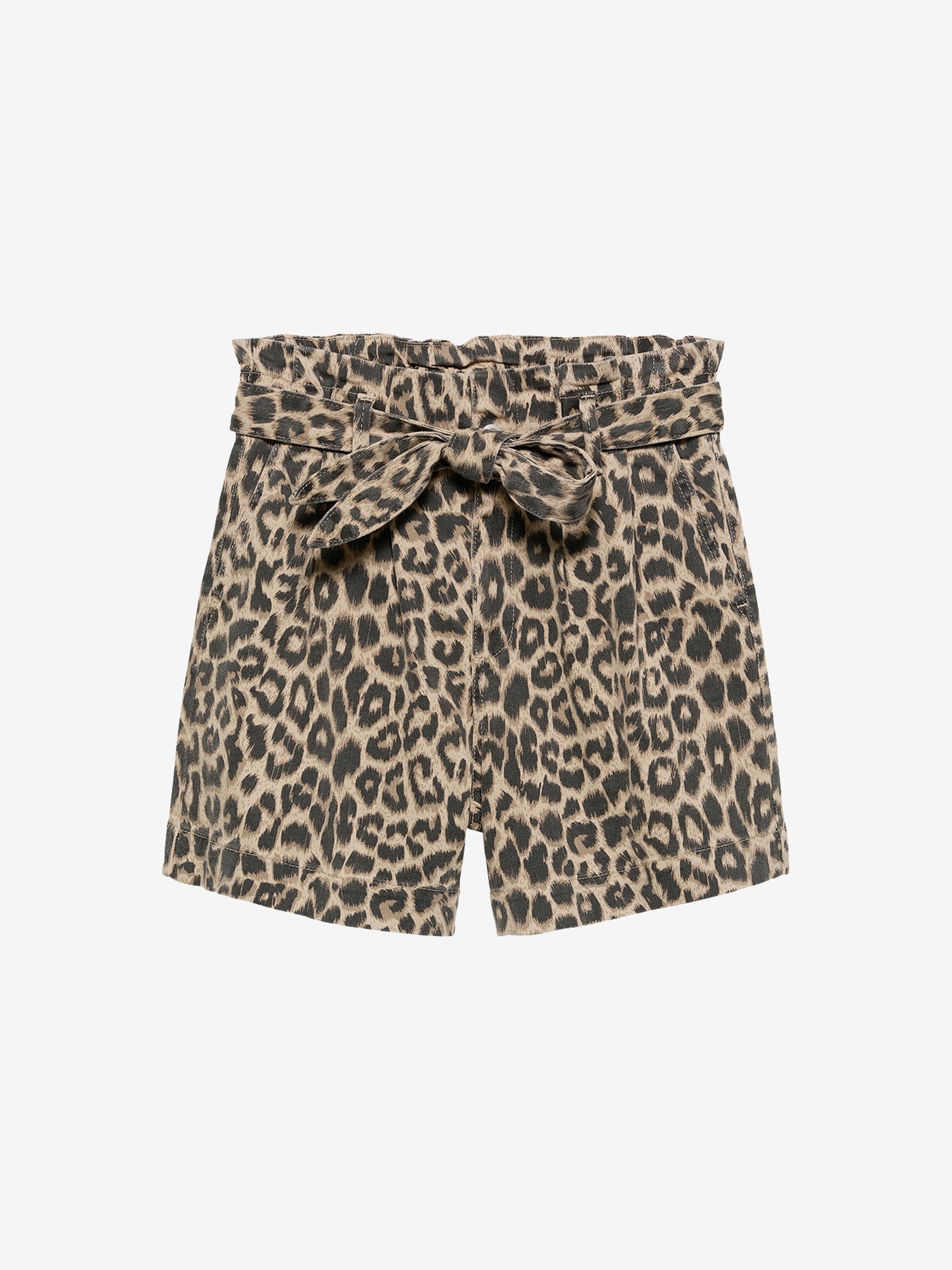 Leopard shorts with a comfortable waist Grey Morn