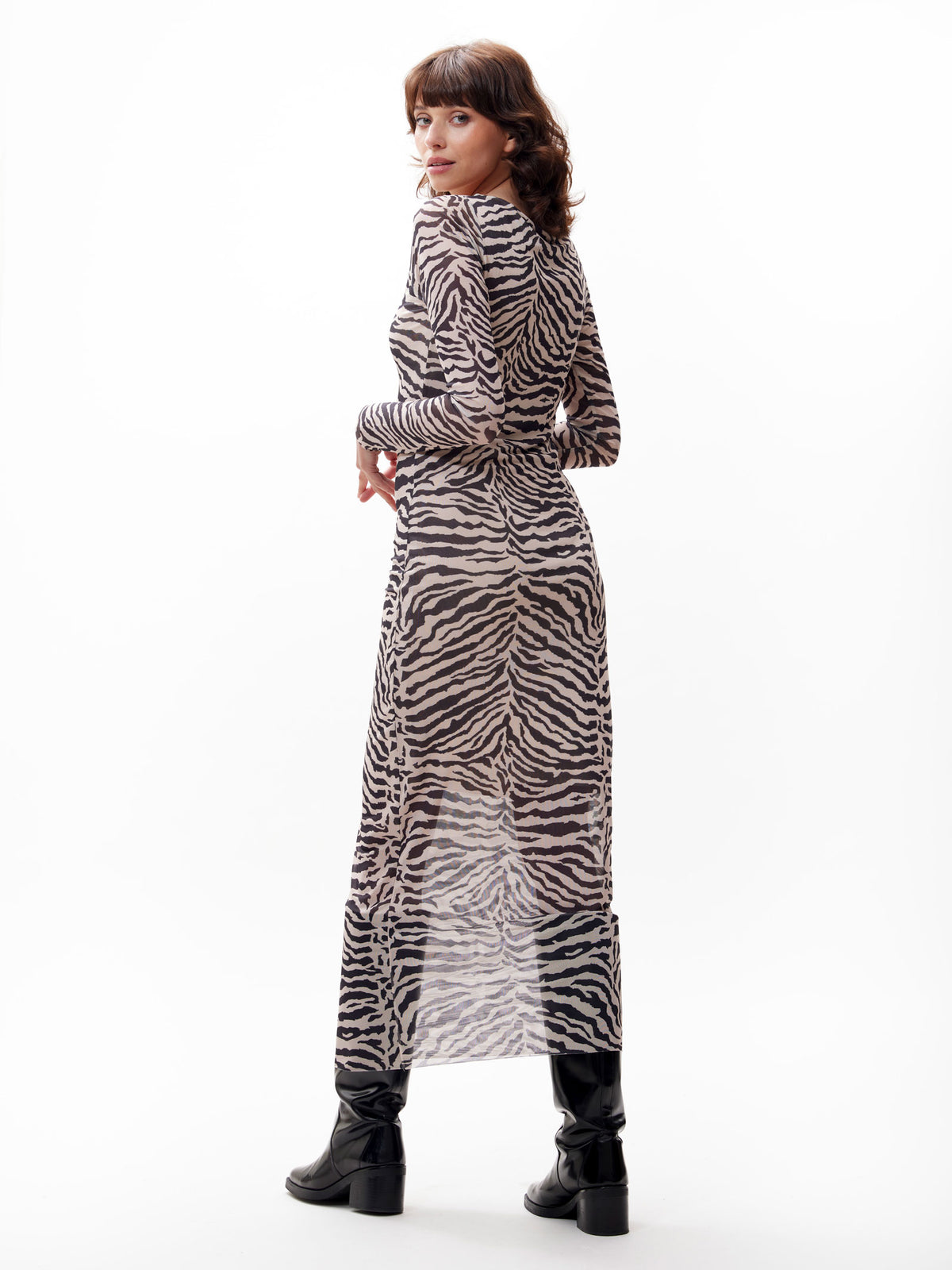 Mesh-zebra-jurk