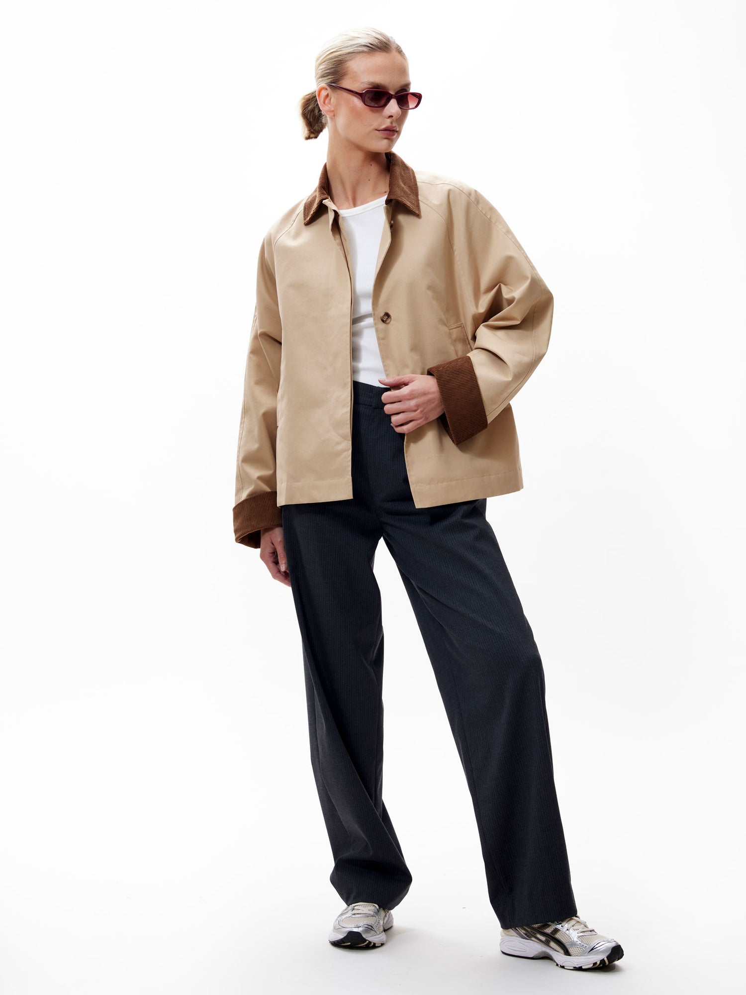 Oversized cape trenchcoat Travertine