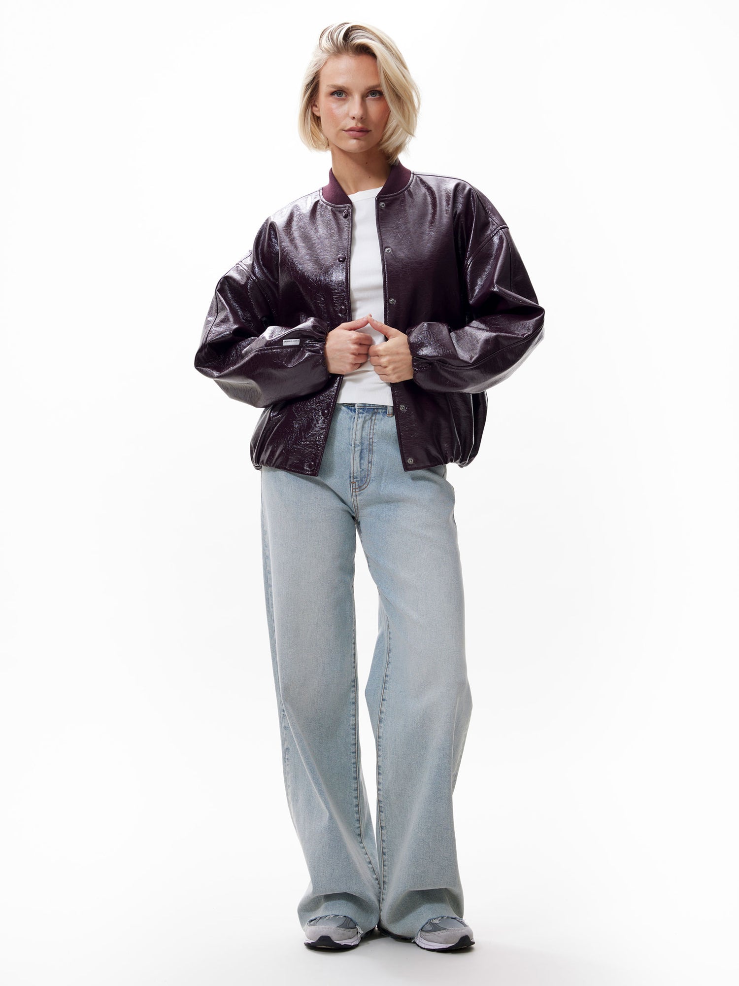 Tuck in varsity jacket Fudge