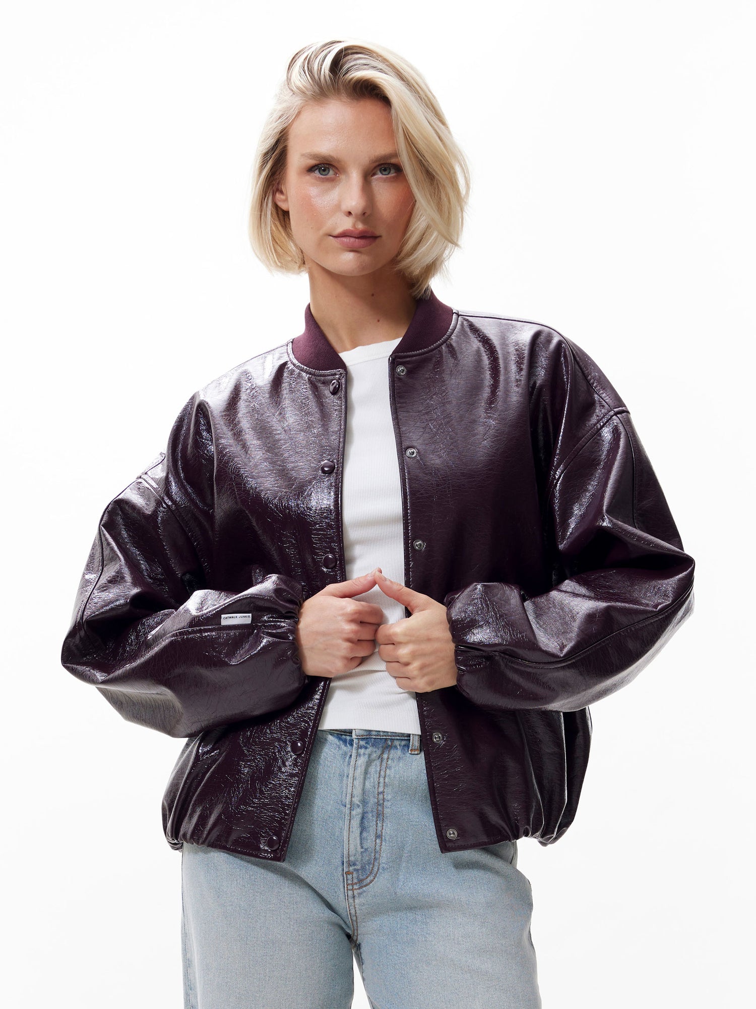 Tuck in varsity jacket Fudge