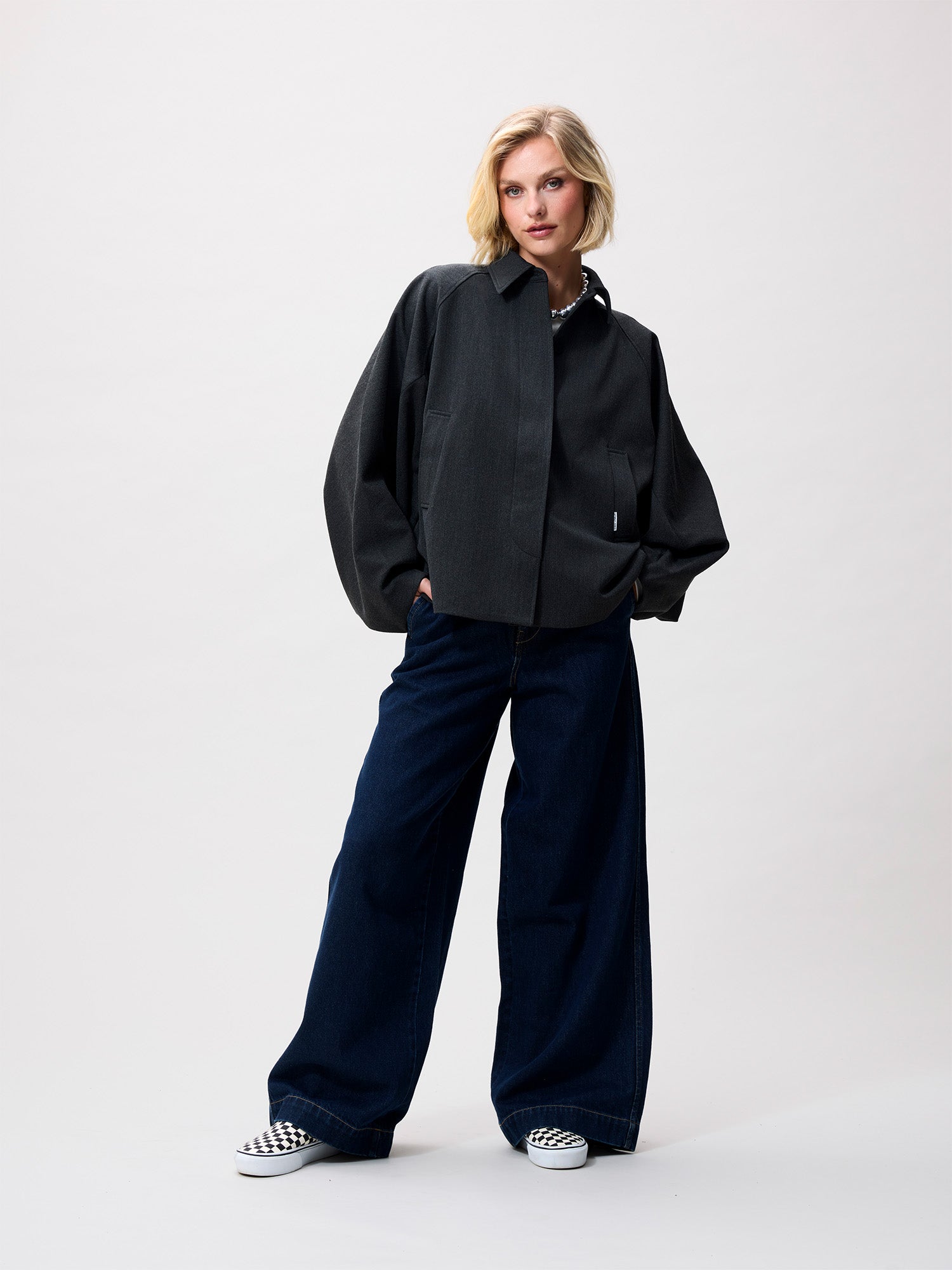 Cape jacket Dark Grey Melange