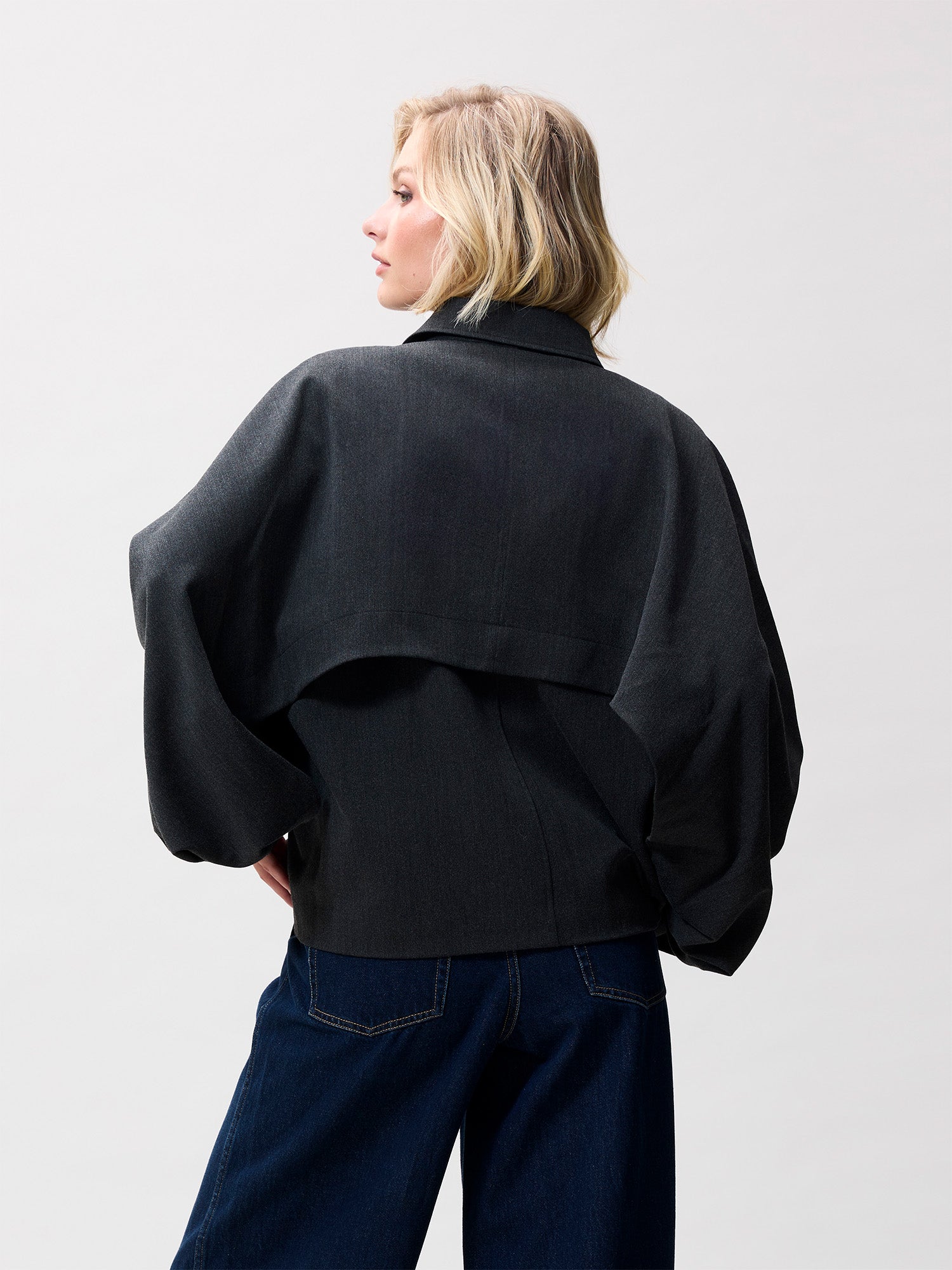 Cape jacket Dark Grey Melange