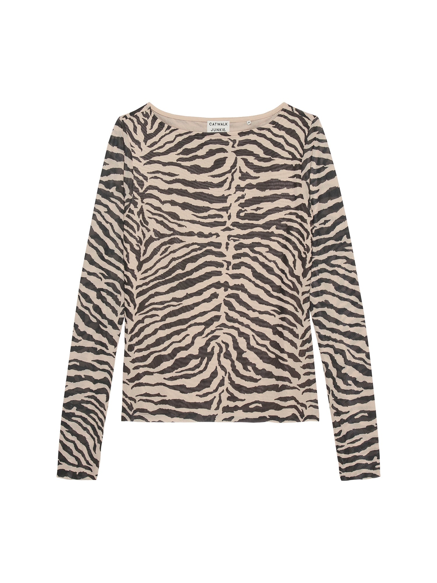 Zebra mesh long sleeve Sand
