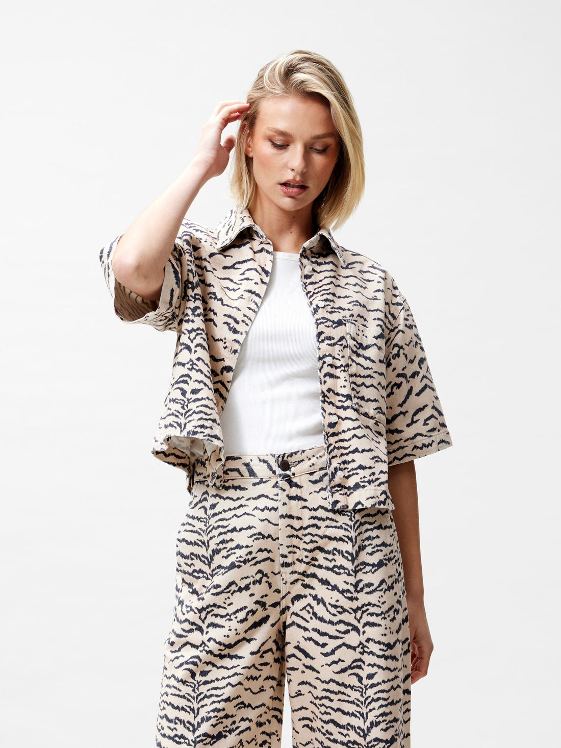 Tiger denim blouse Incense