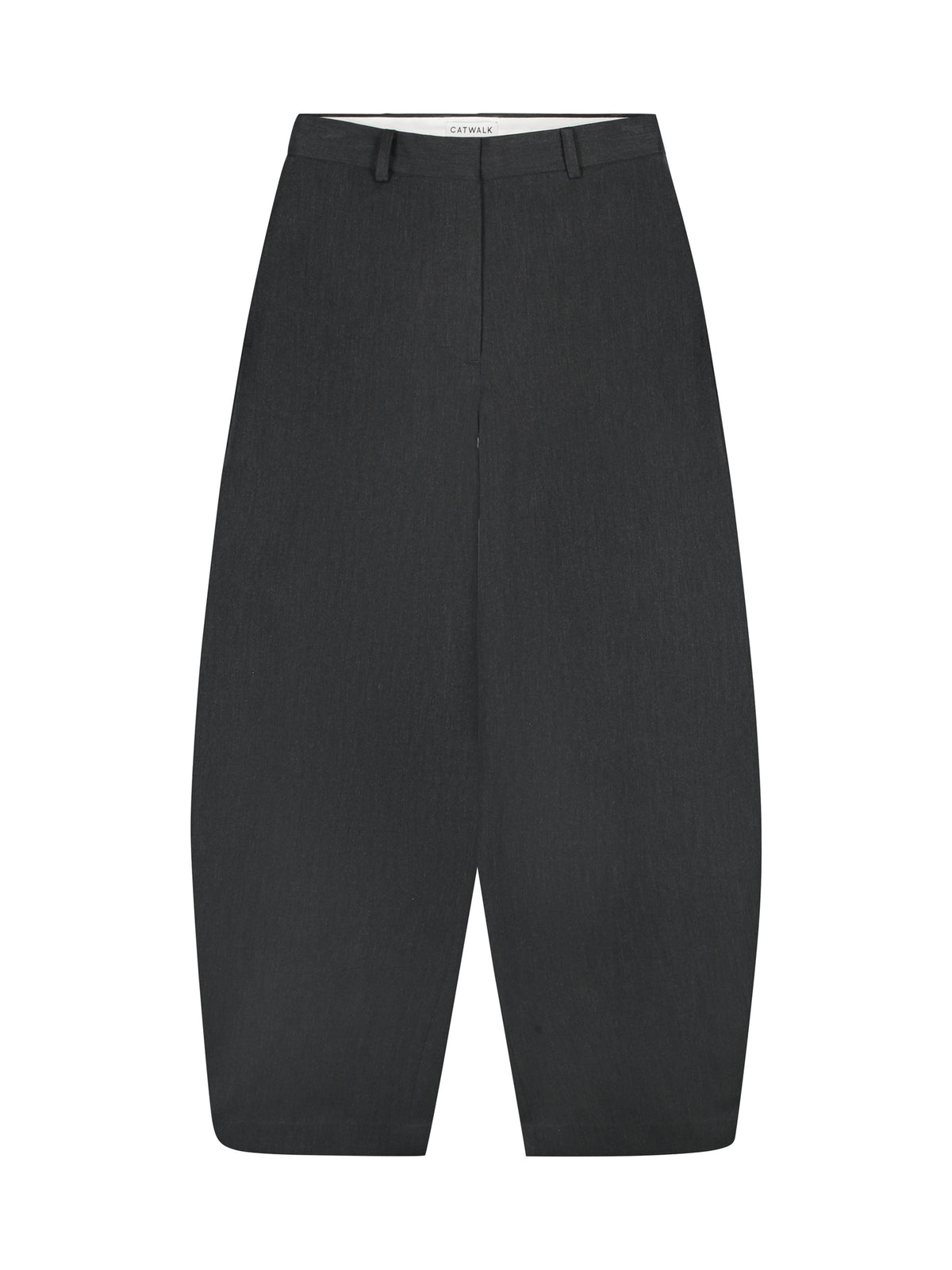 Barrel fit tailored trousers Dark Grey Melange