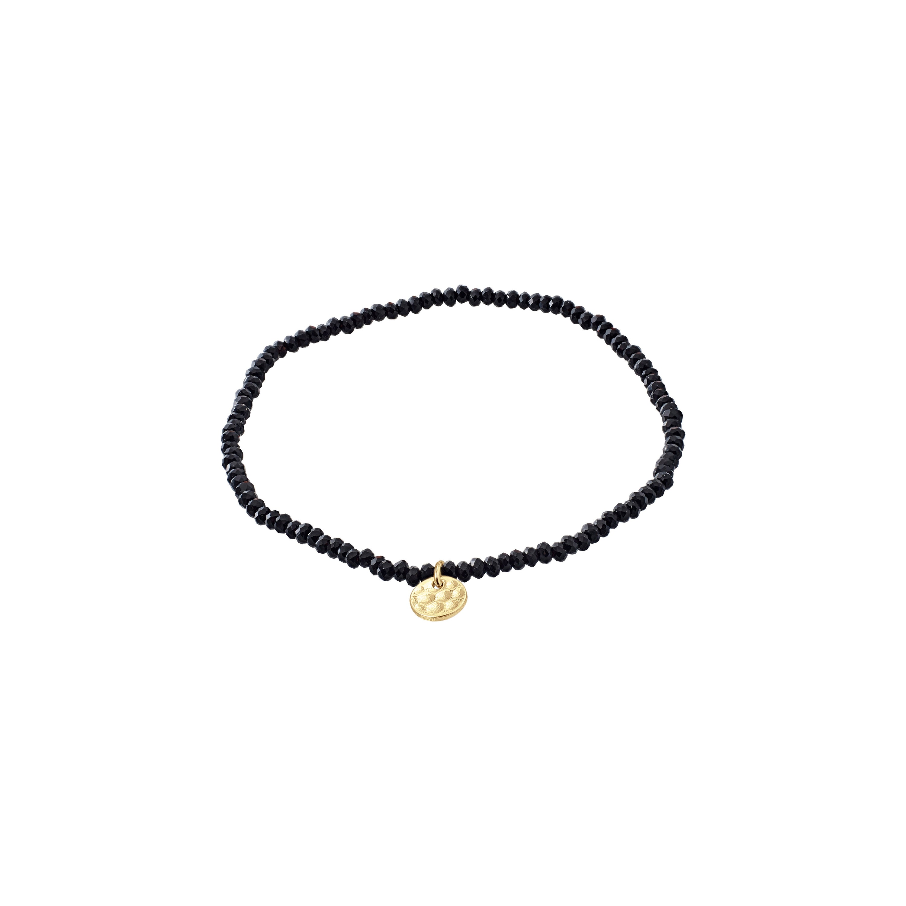 INDIE Armband, zwart, verguld