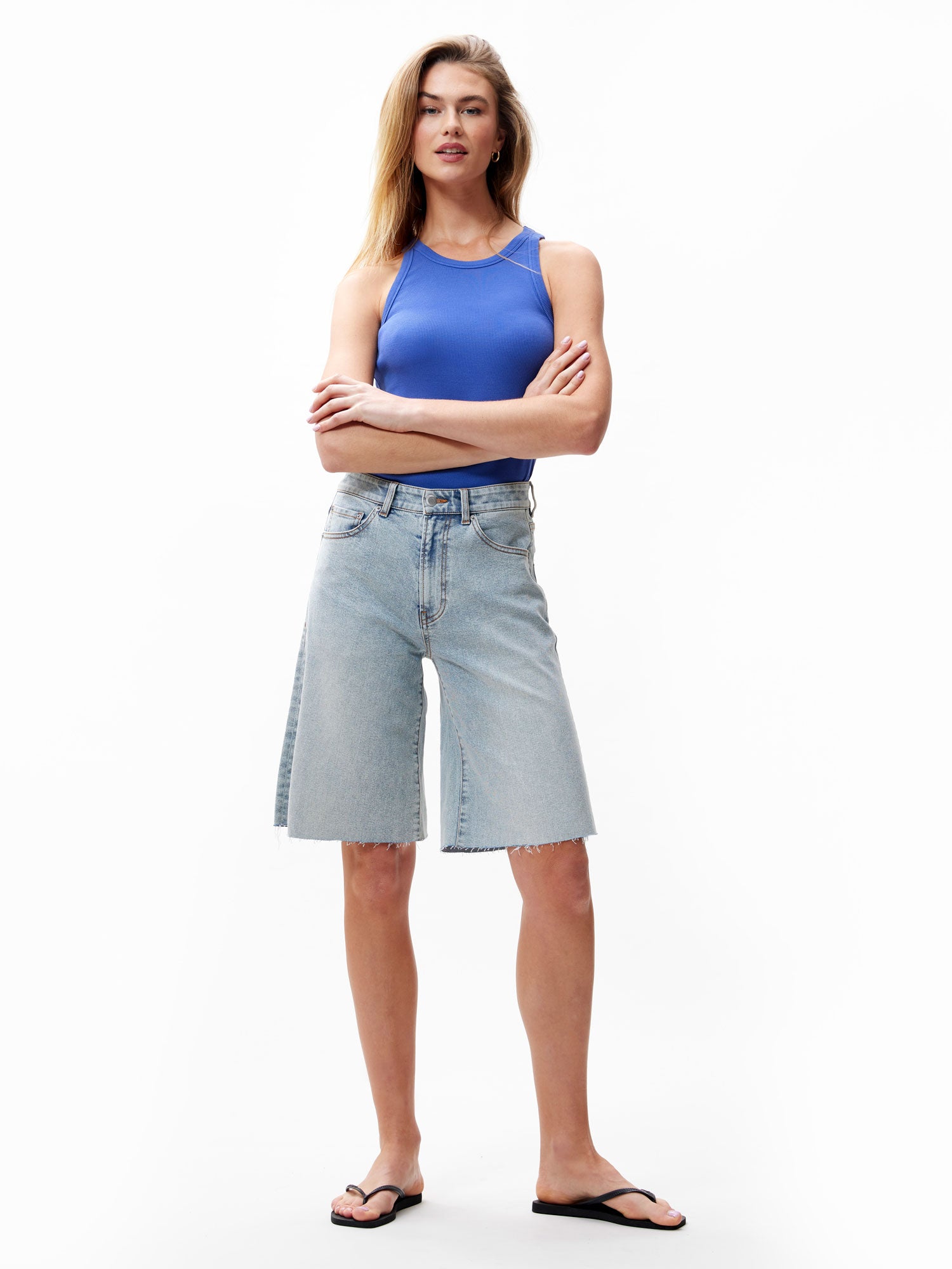 Loose fit jorts Blauw