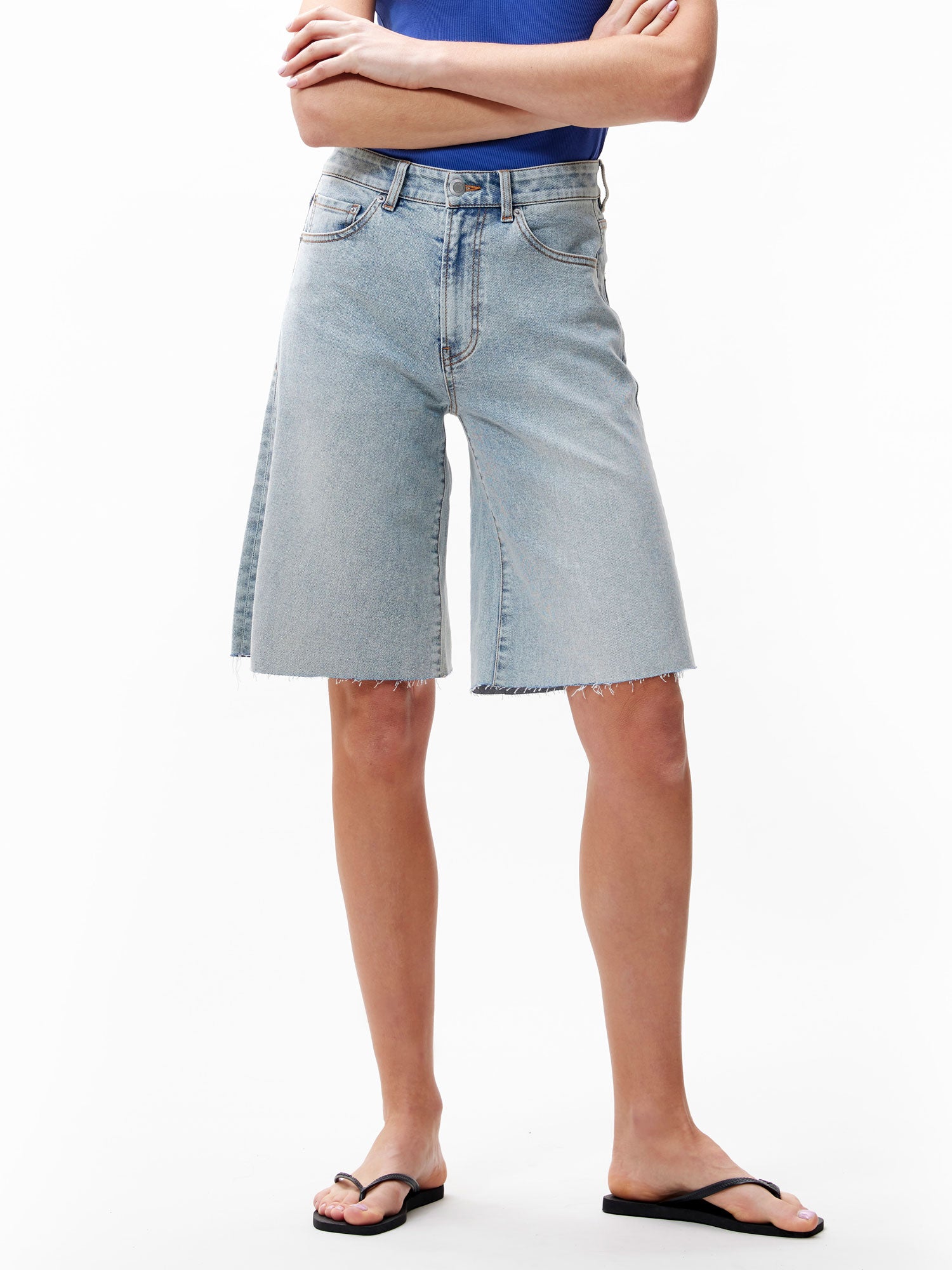 Loose fit jorts Blauw