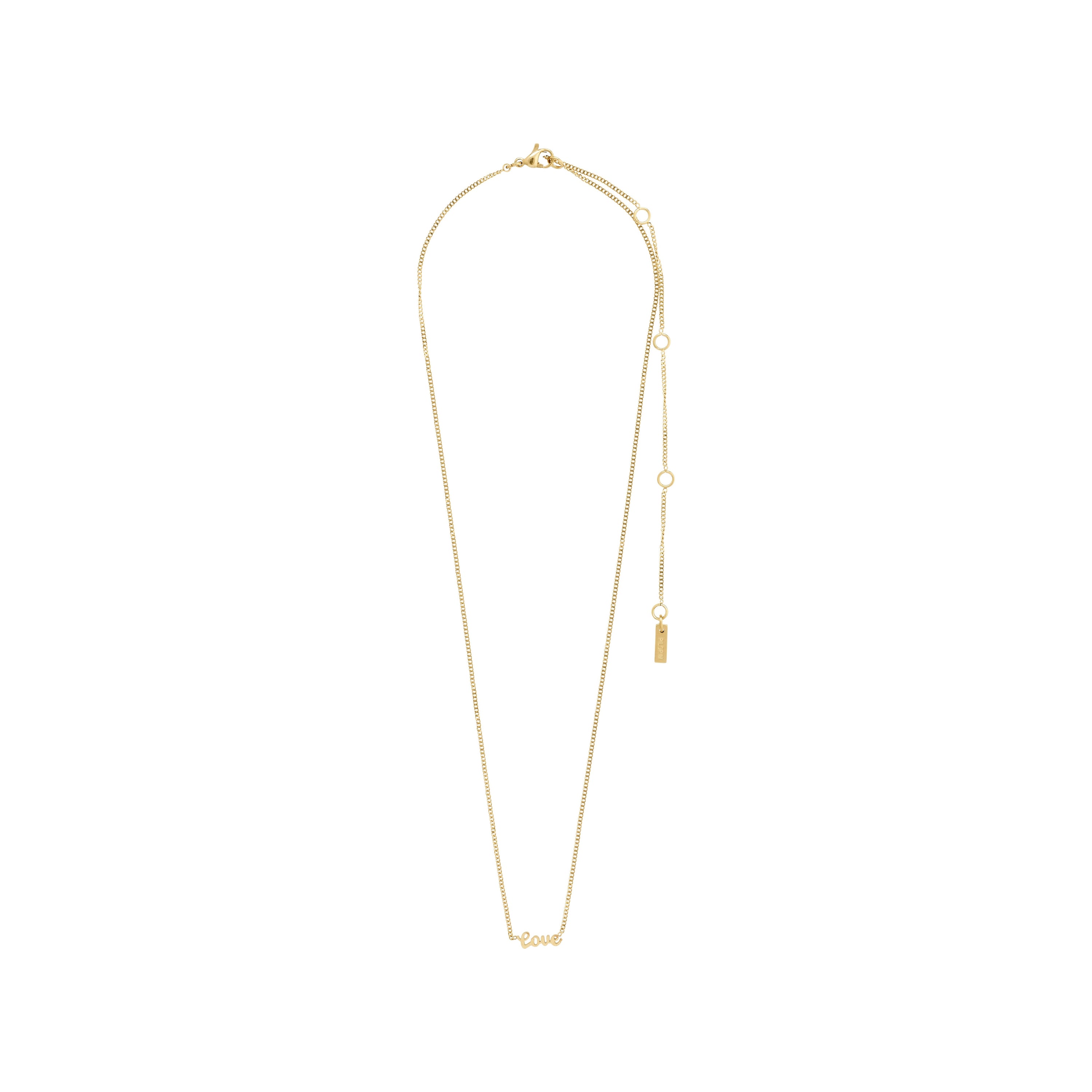 LOVE gerecyclede ketting verguld