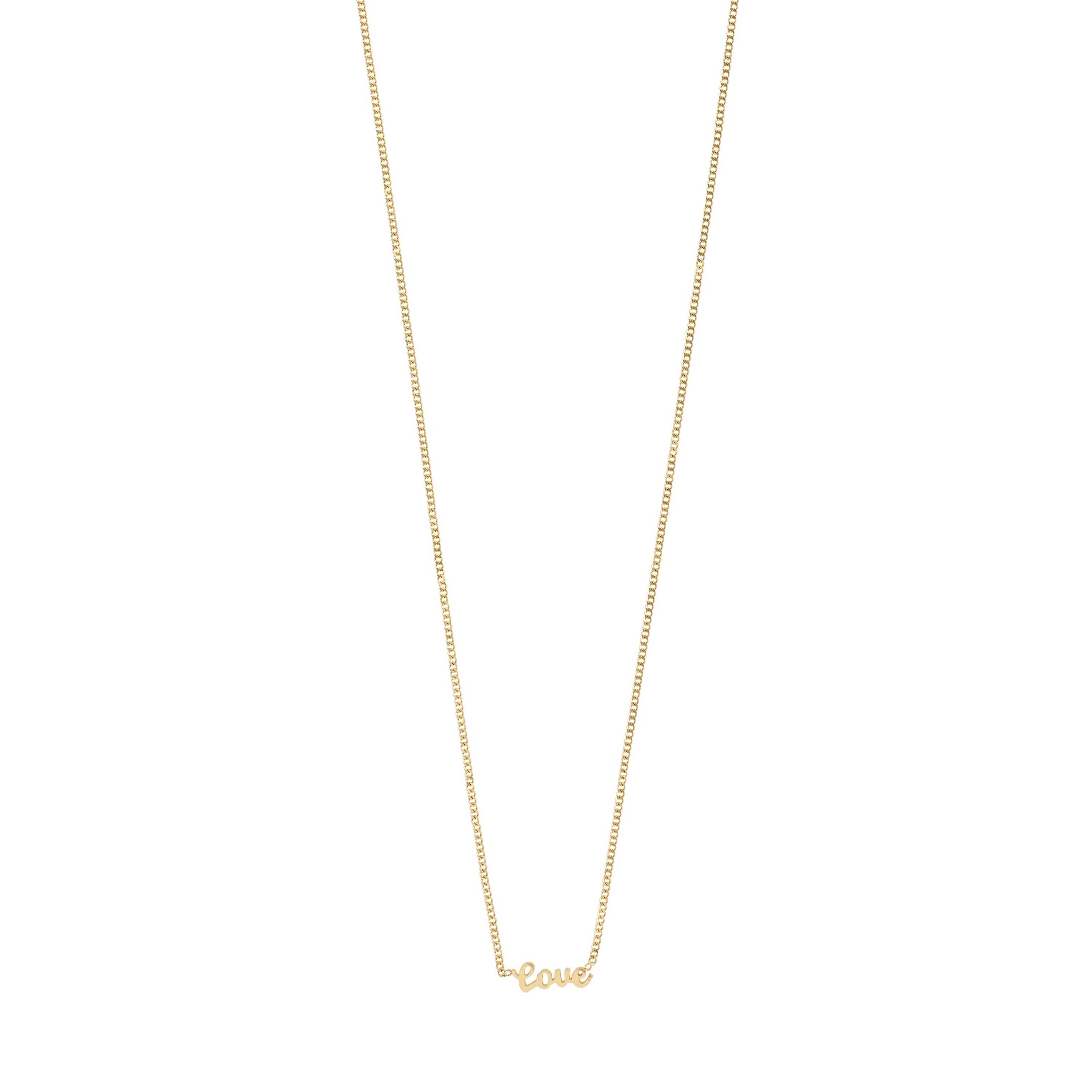 LOVE gerecyclede ketting verguld