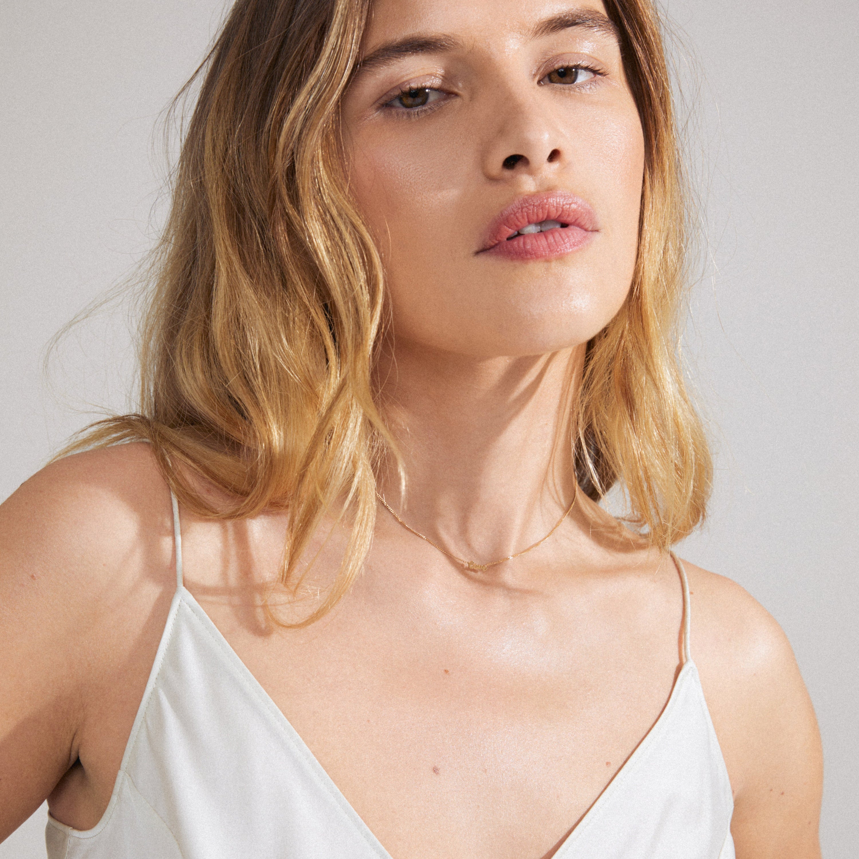 LOVE gerecyclede ketting verguld