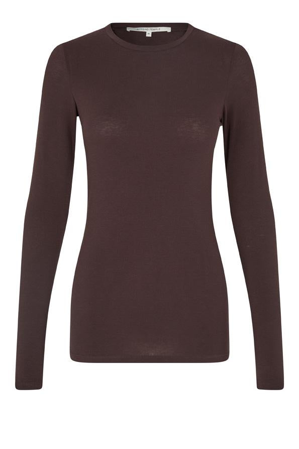 Matima O-hals T-shirt Chocoladepruim