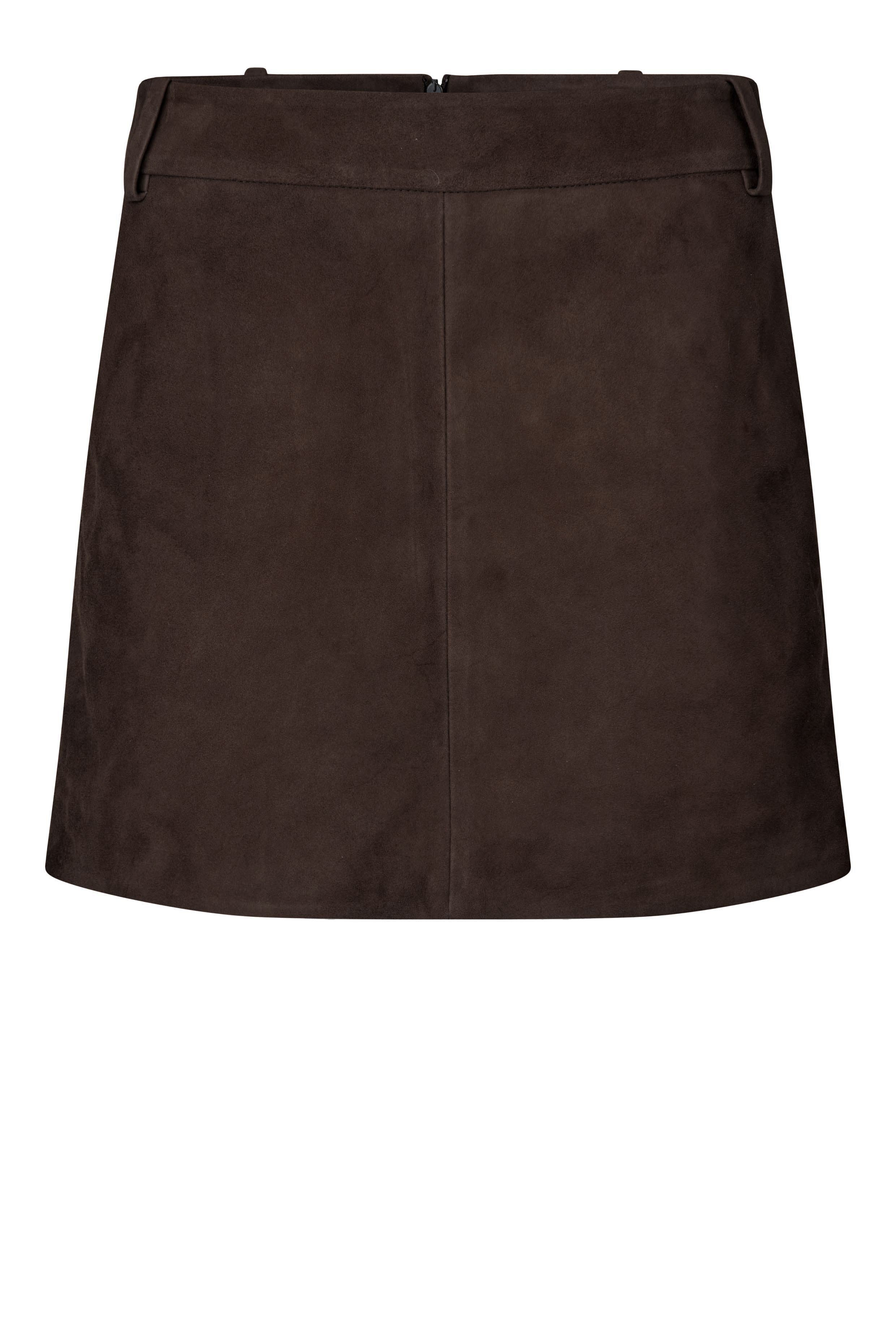 Noormie Suède Minirok Chocolate Plum