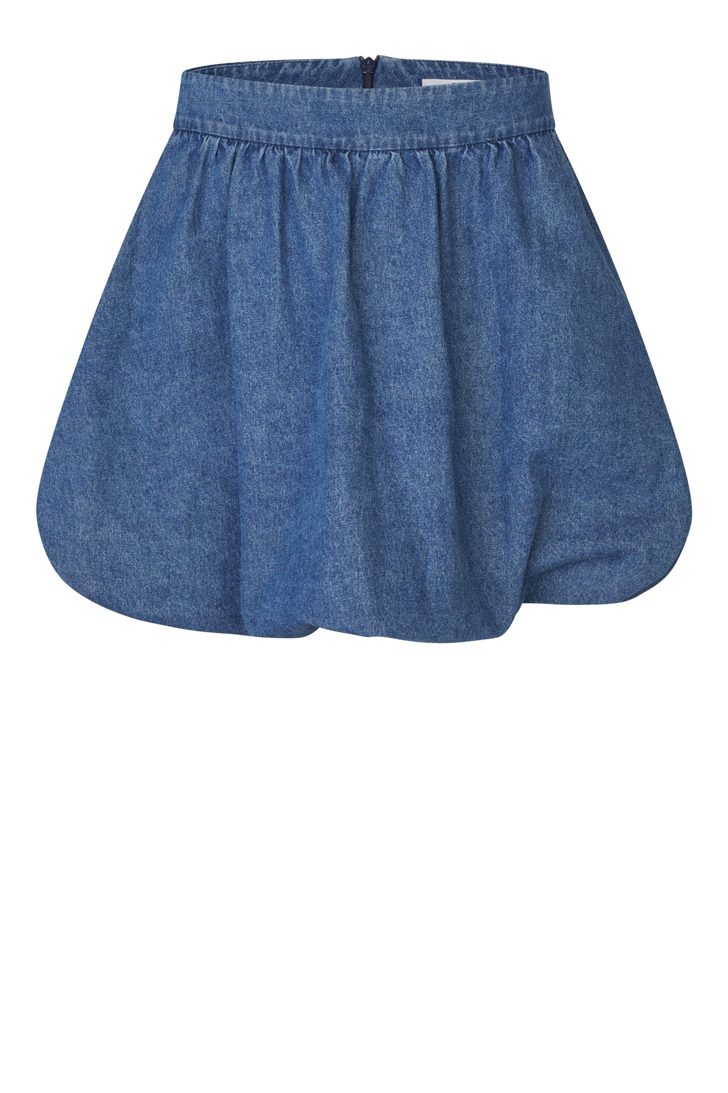 Cornelia Denim Mini ballonrok blauw denim