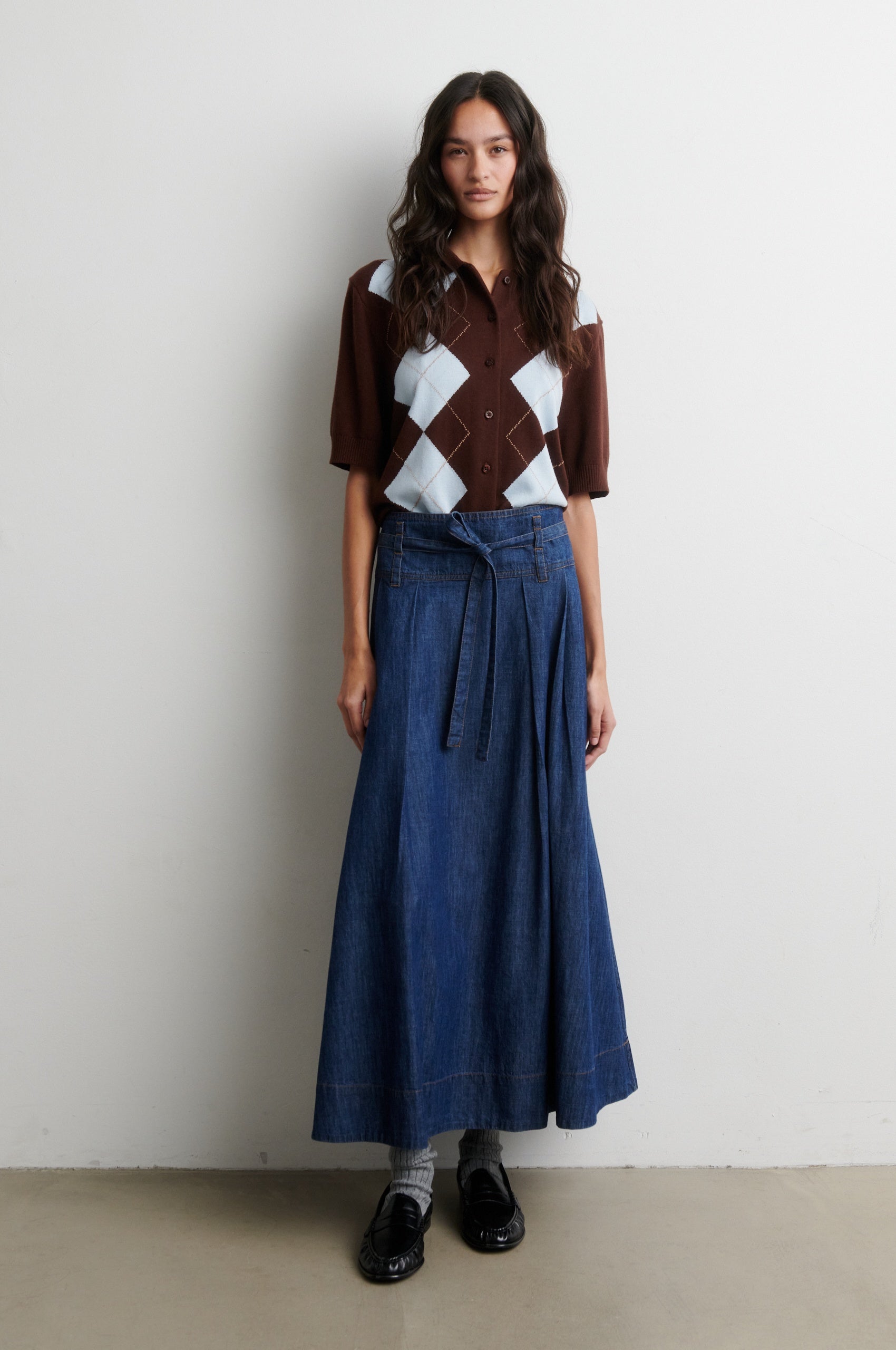 Evana denim rok Blauwe denim