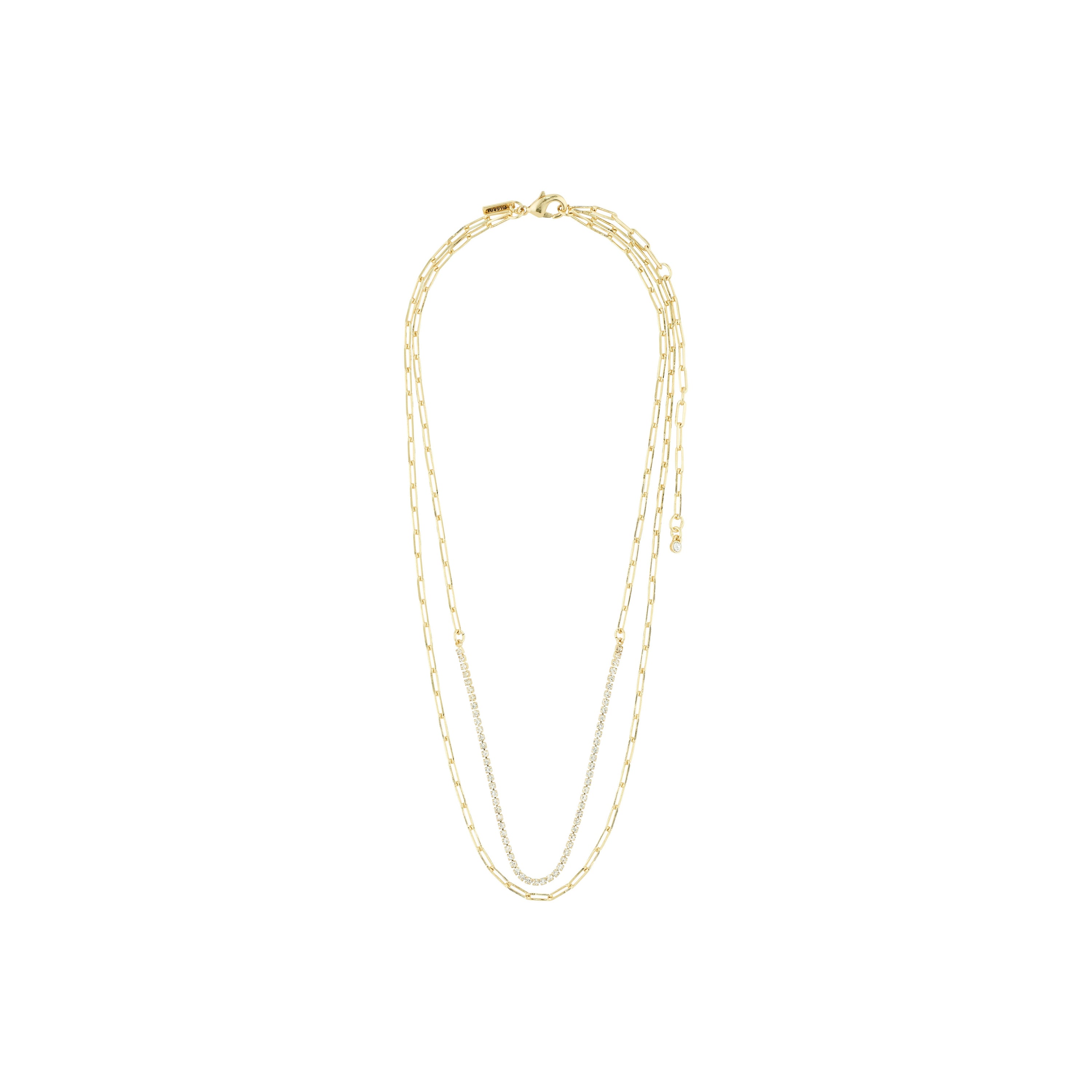 ROWAN gerecyclede halsketting, 2-in-1, verguld