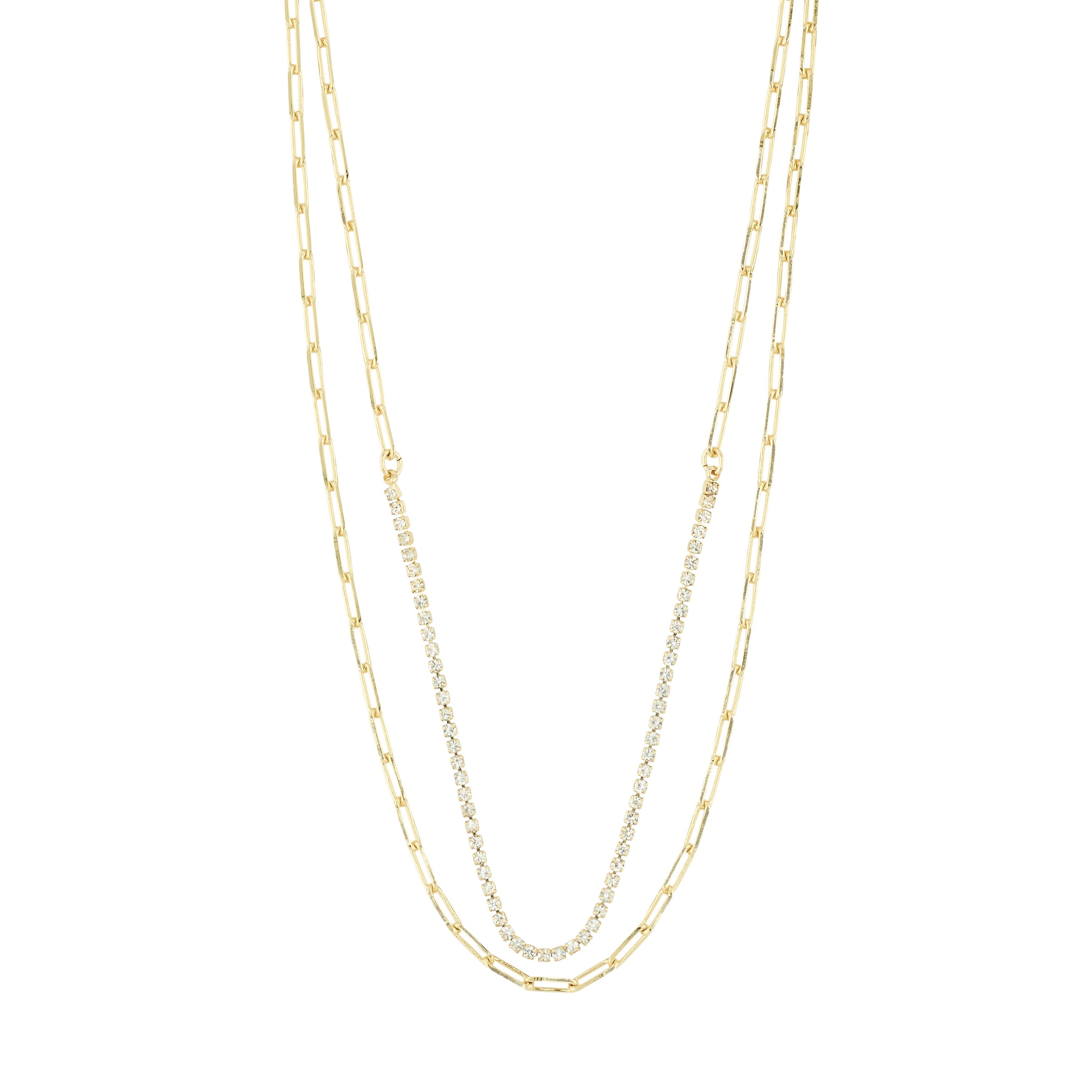 ROWAN gerecyclede halsketting, 2-in-1, verguld