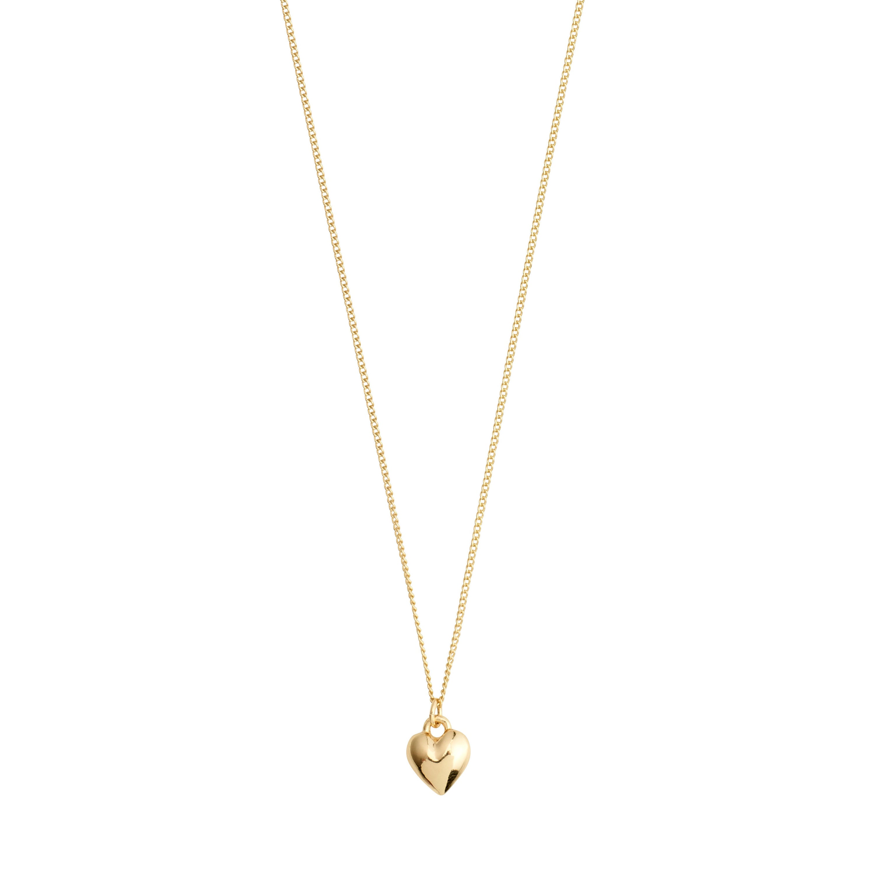 AFRODITTE gerecyclede ketting met hartjes hanger, verguld
