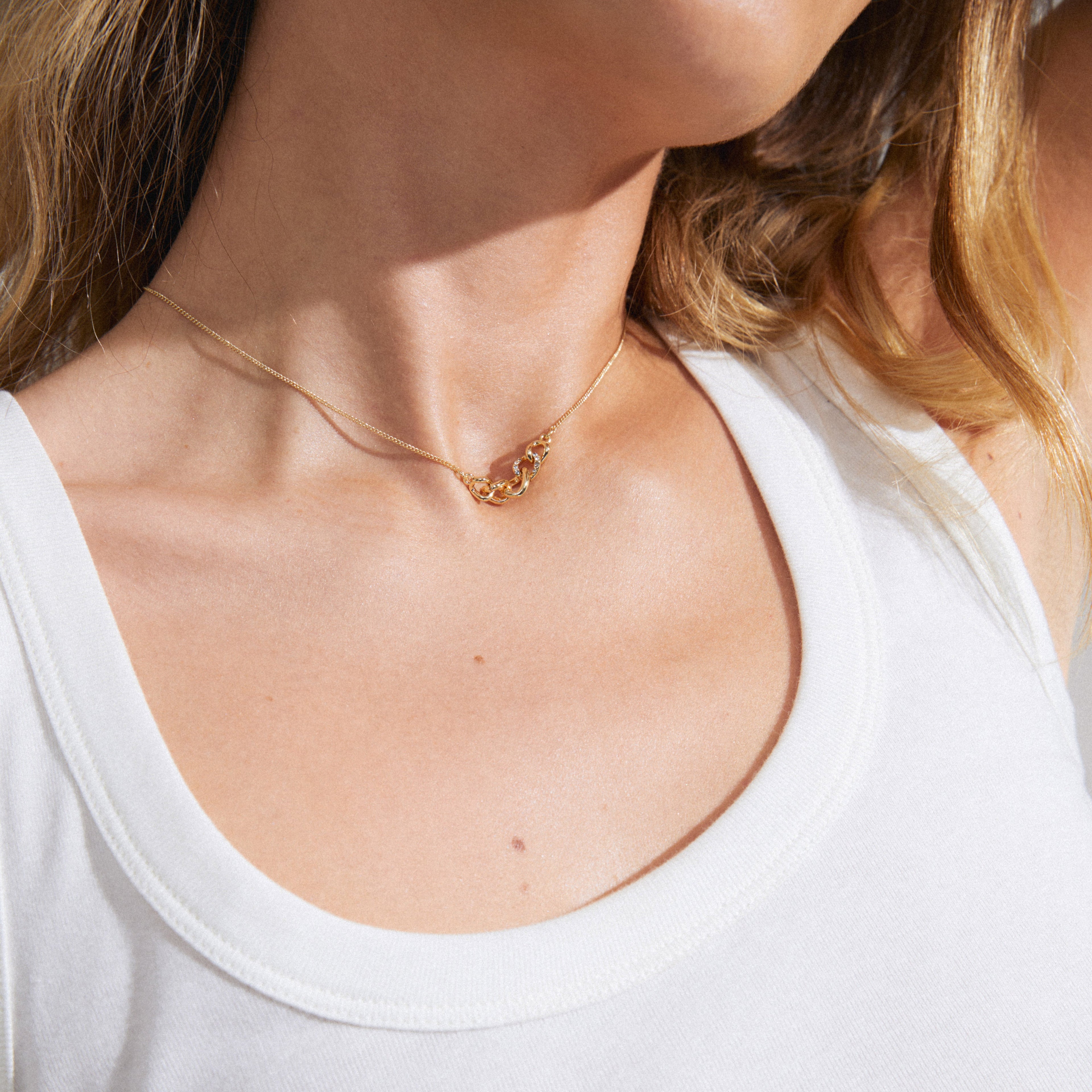 WRENLEY recycelte Halskette vergoldet