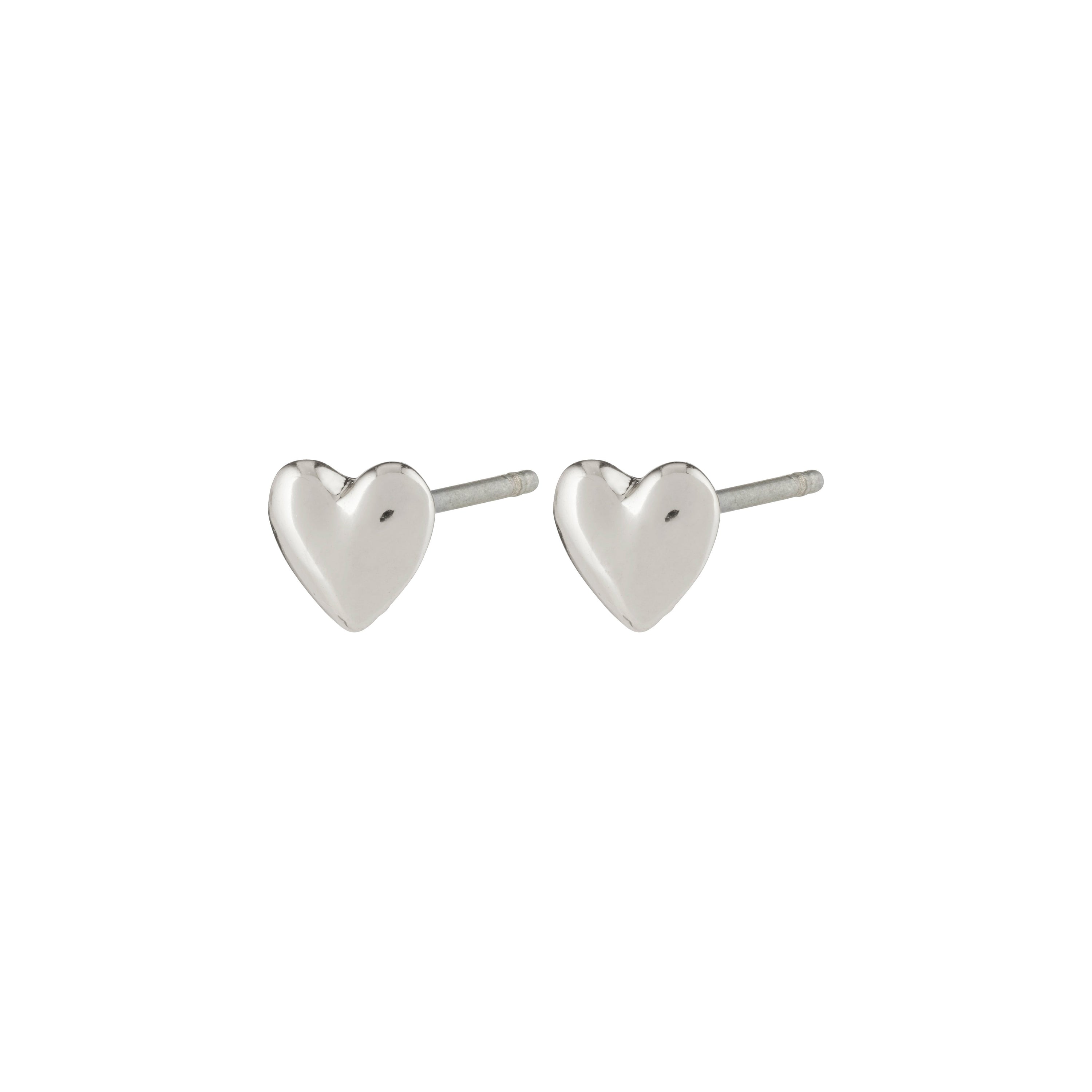 VERNICA gerecyclede set, ketting & oorknopjes, verzilverd