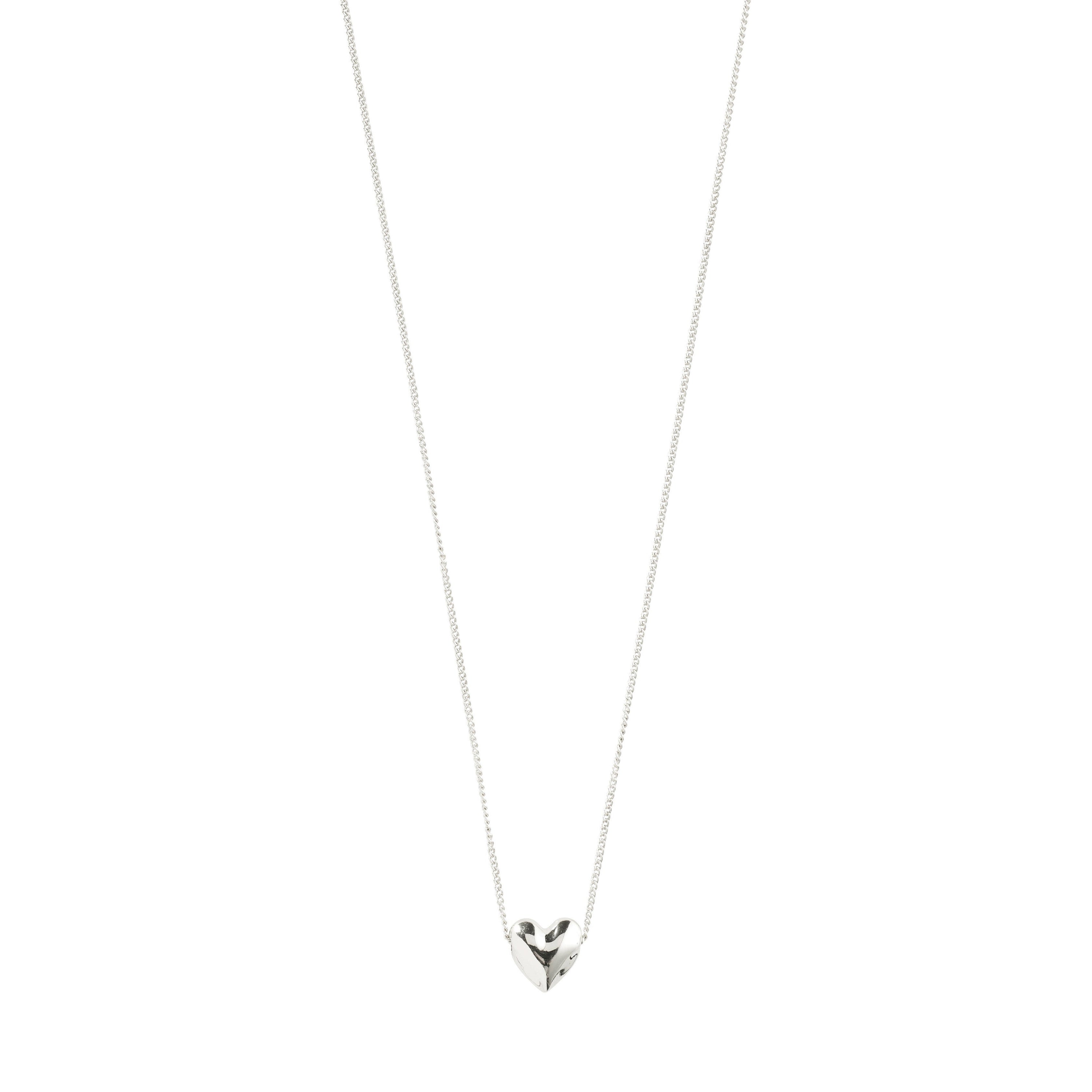 VERNICA gerecyclede set, ketting & oorknopjes, verzilverd