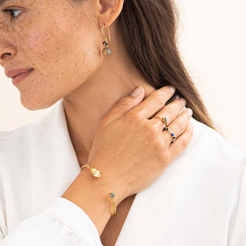 Gouden Ring met Labradoriet