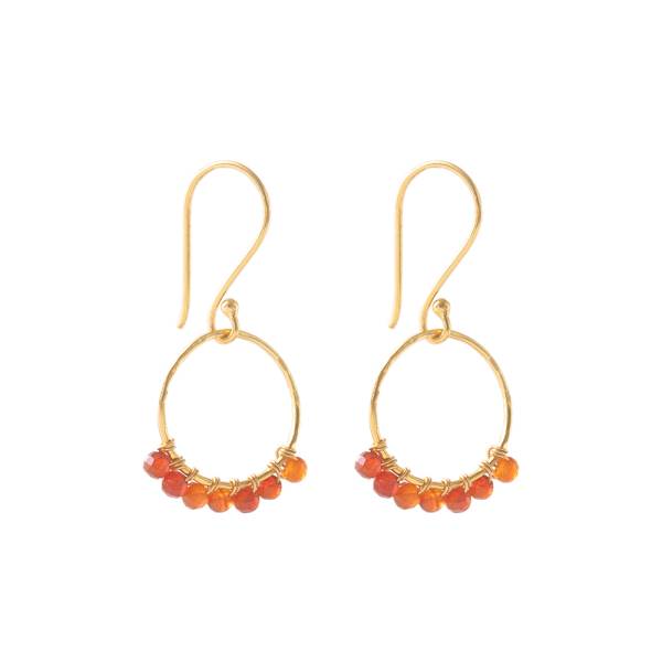Compassion Karneol Vergoldete Ohrringe