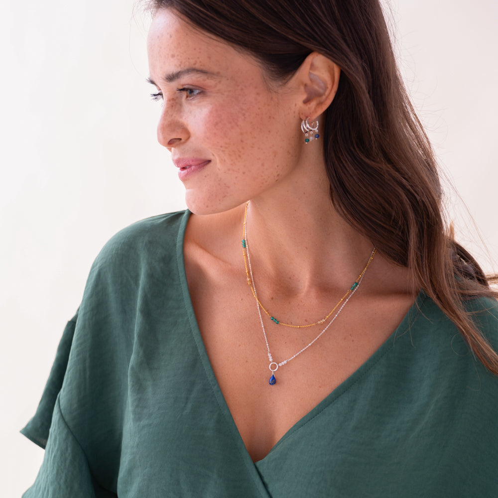 Longing Aventurin Citrien Vergulde Ketting