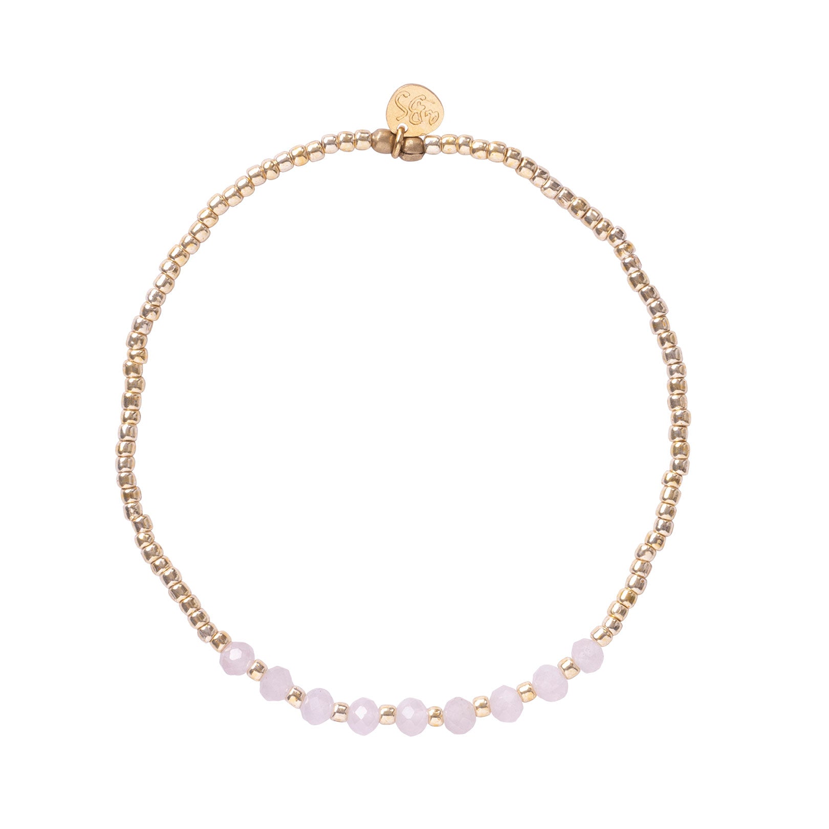 Proud rozenkwarts goudkleurige armband