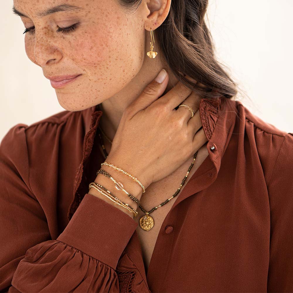 Trots Citrine Goudkleurige Armband