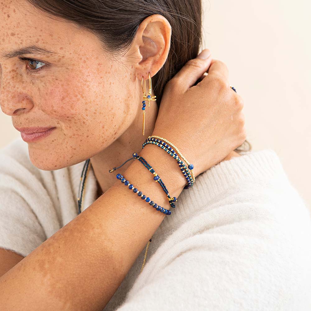Loyal Lapis Lazuli Goudkleurige Armband