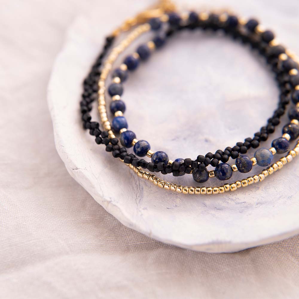 Beloved Lapislazuli Goldfarbig Armband