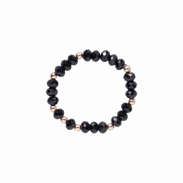 Toegewijde zwarte onyx goudkleurige ring