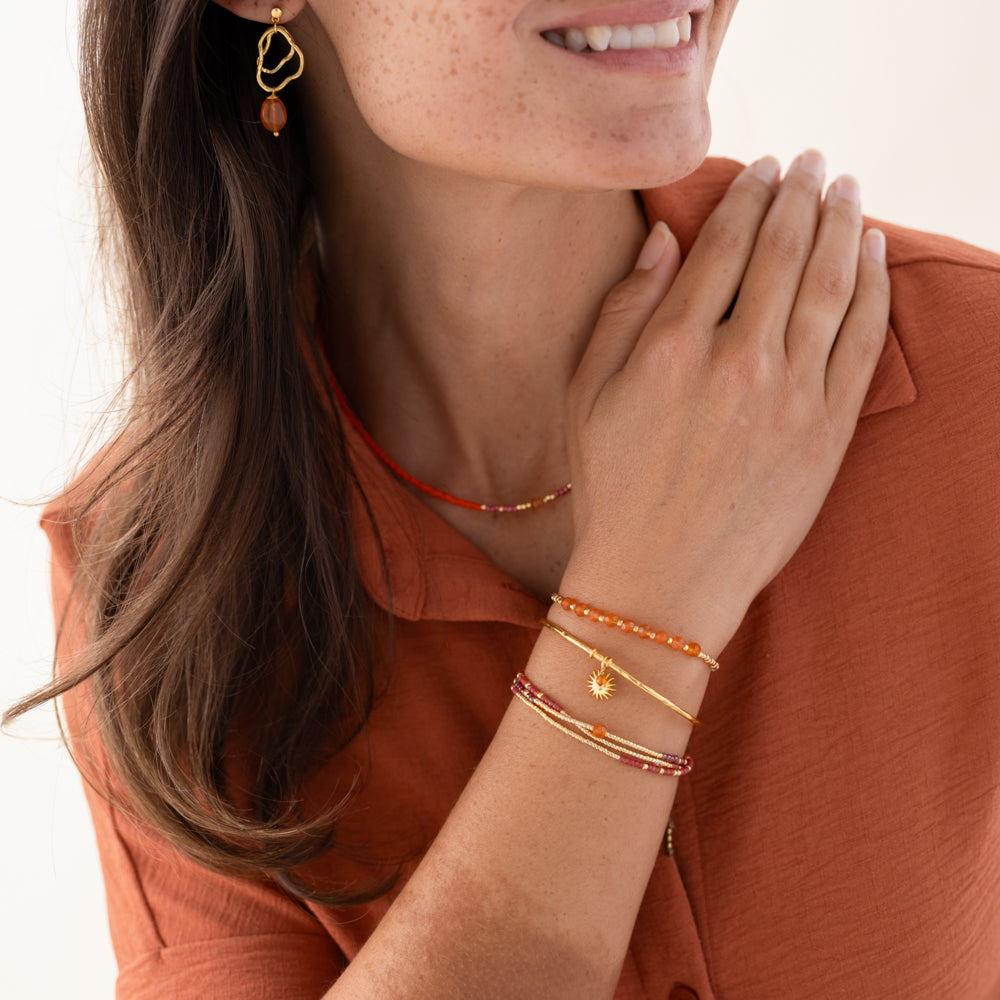 Proud Carneool Goudkleurige Armband