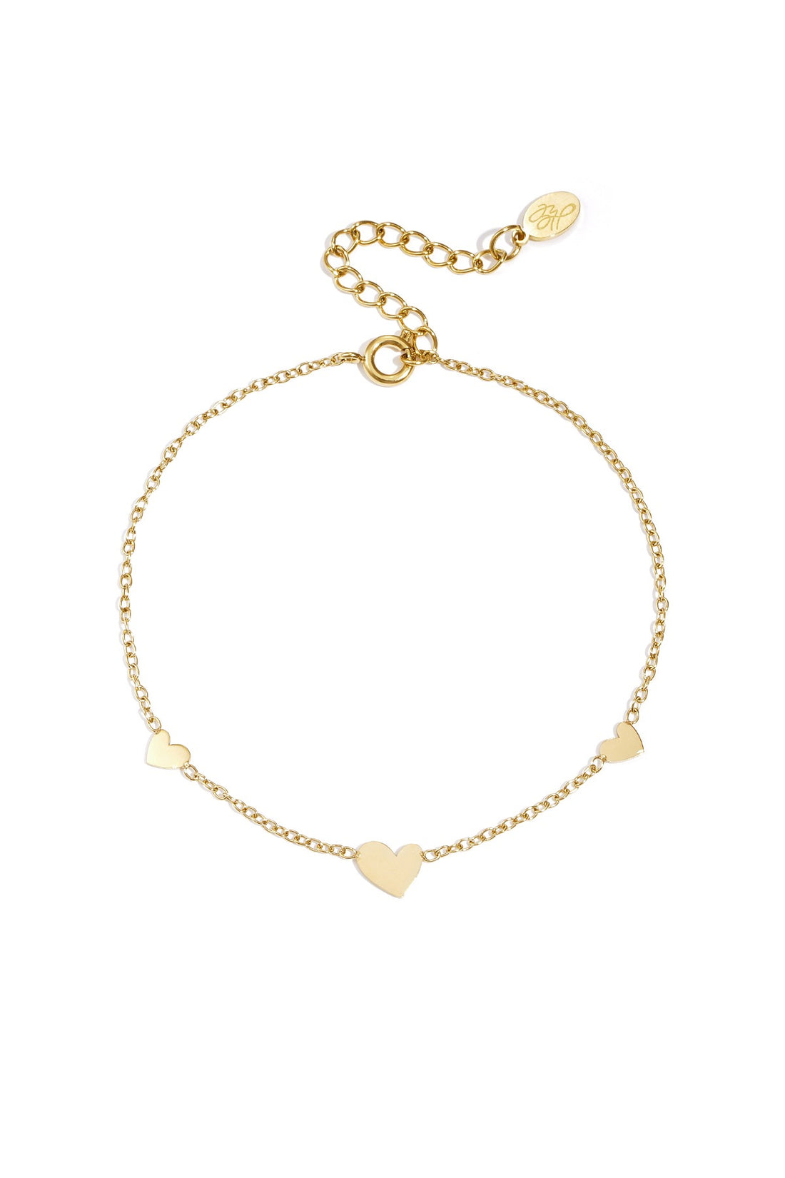 Klassische Armband mit Herzchen Goldfarben