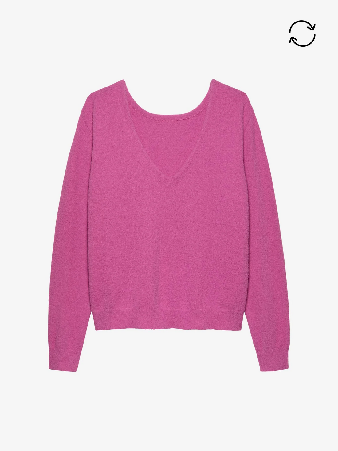 Soft knit with Vneck Super Pink