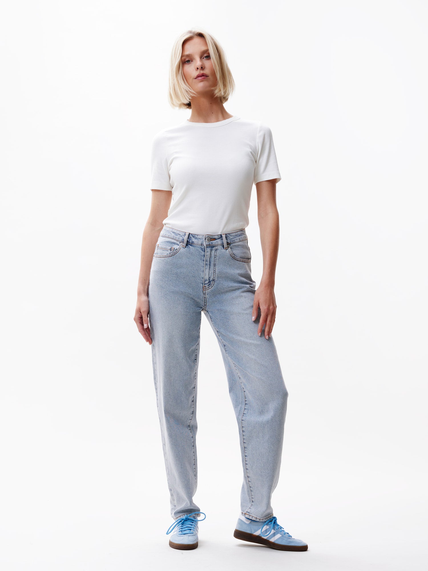 Barrel Fit Jeans blauw