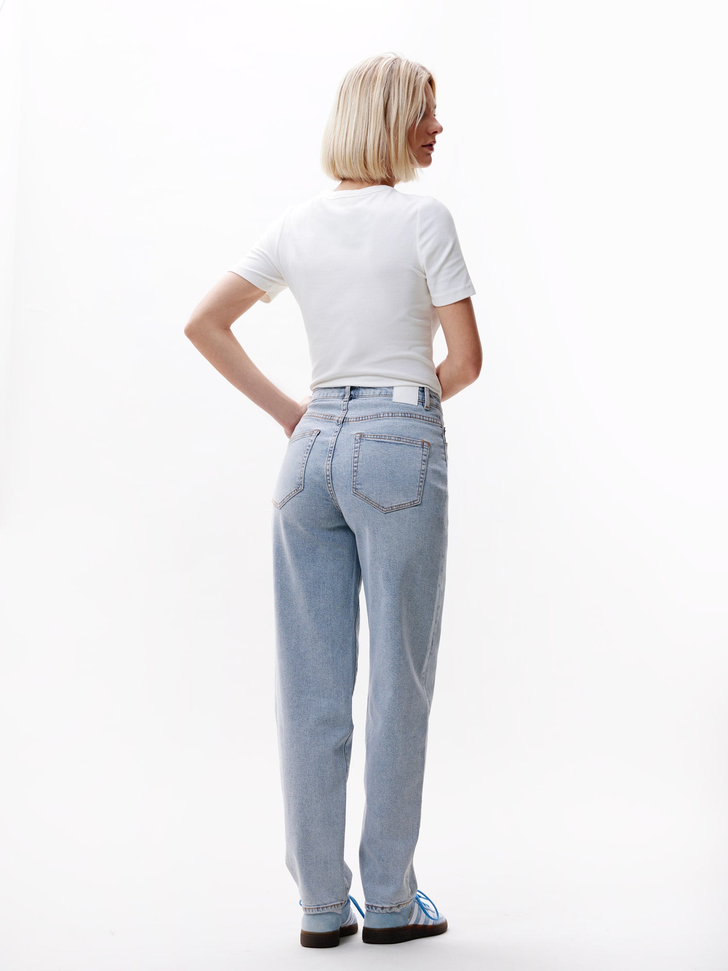 Barrel Fit Jeans blauw