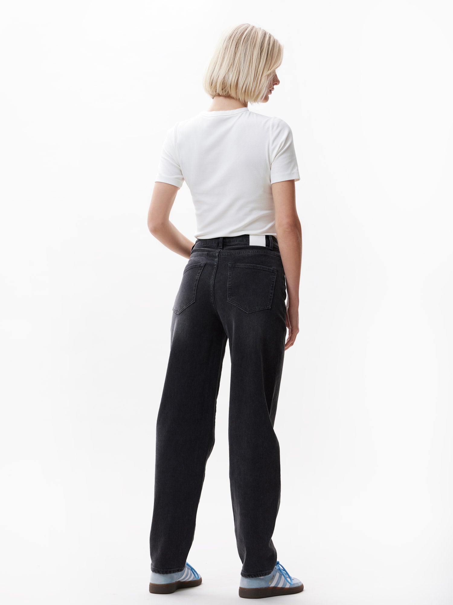 Barrel Fit Jeans zwart